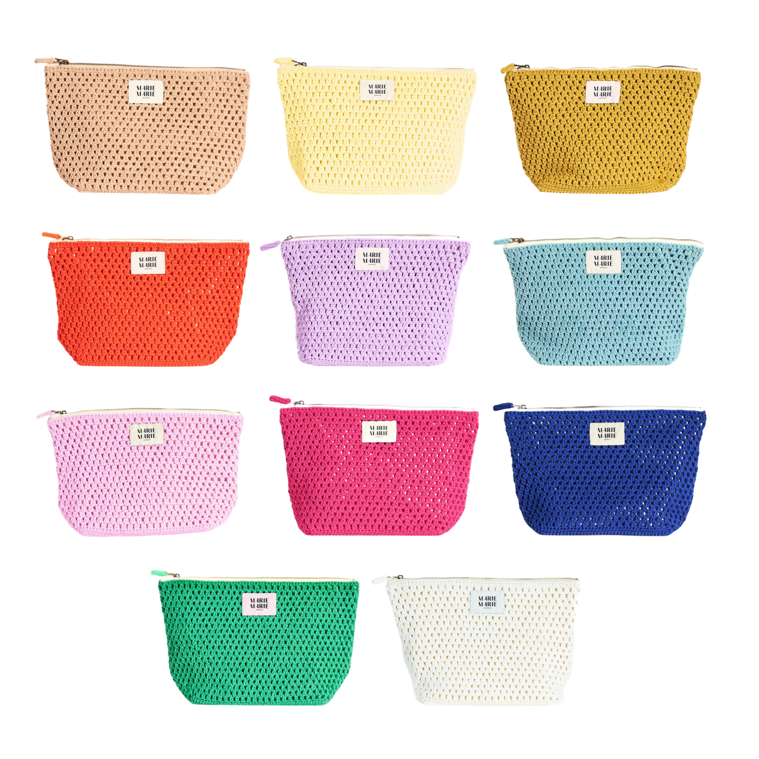Solid Crochet Large Pouch