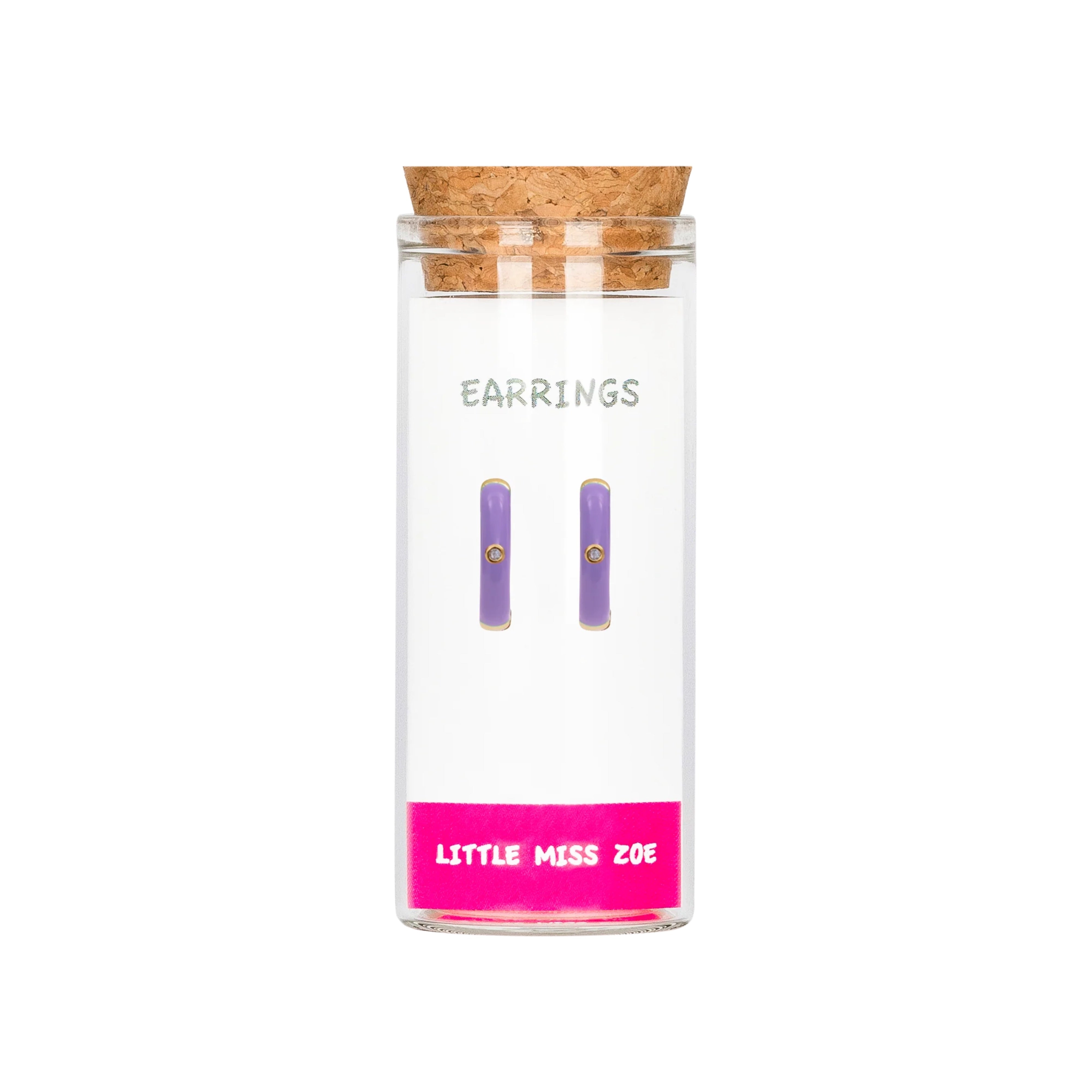 Hoop Bottled Earrings | Purple