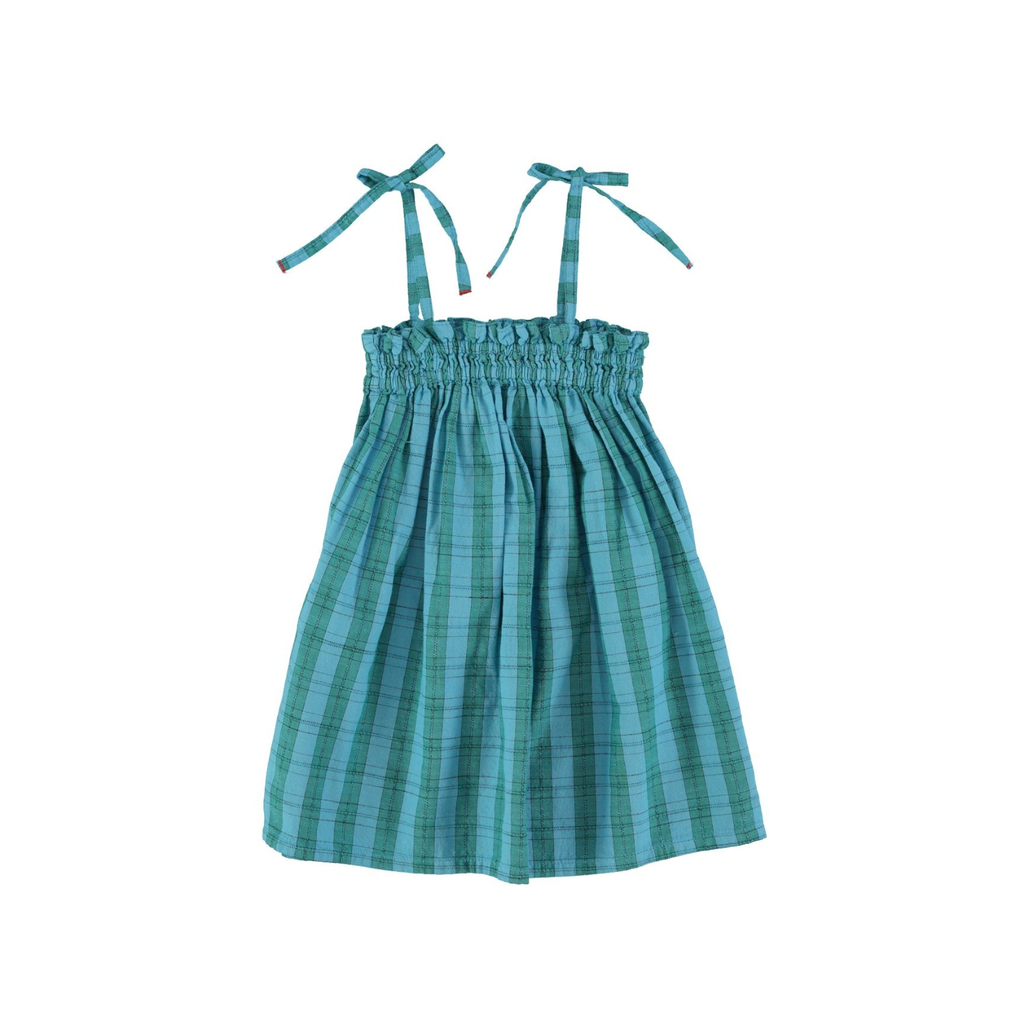 Checkered Short Dress | Blue/Green