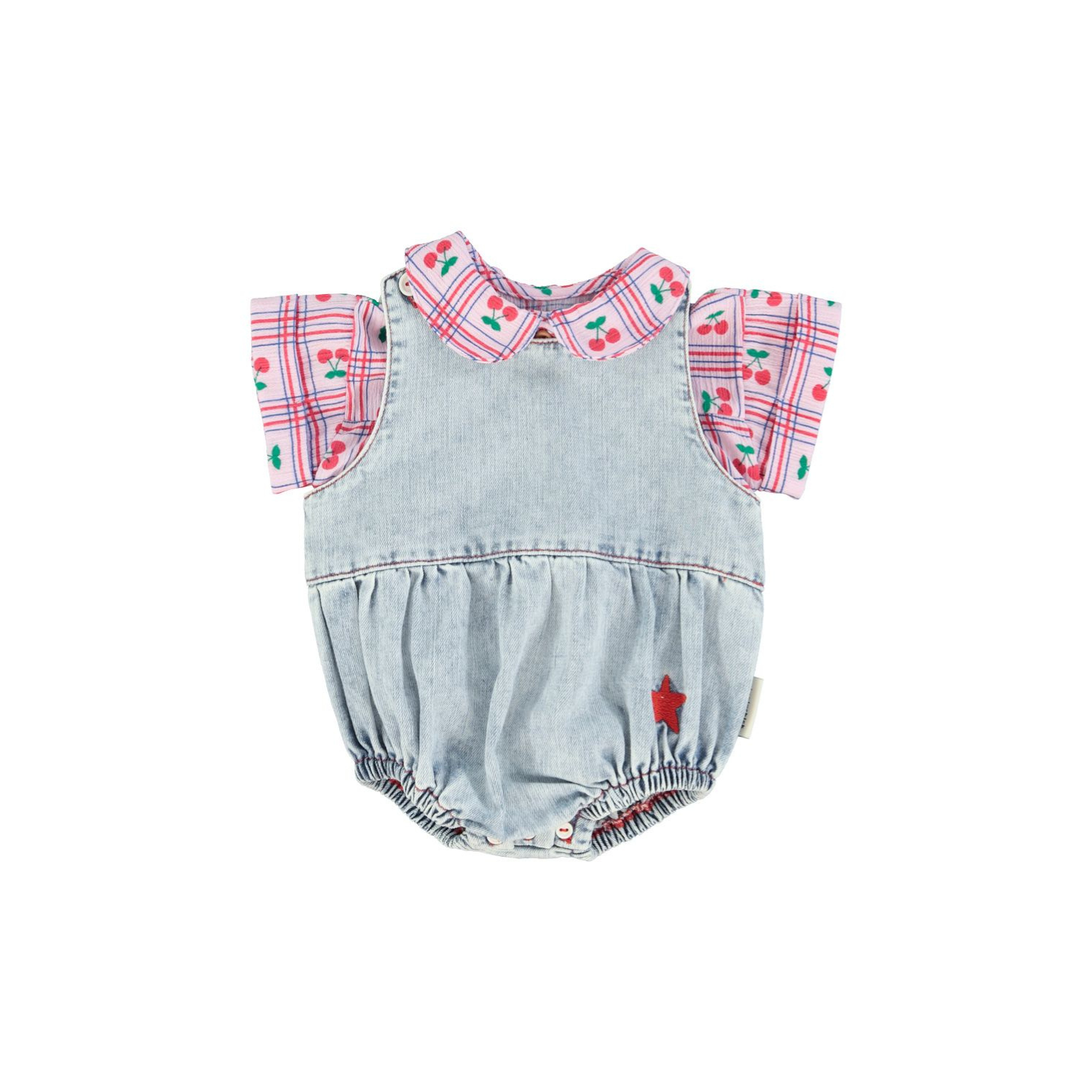 Sleeveless Baby Romper | Light Blue Denim
