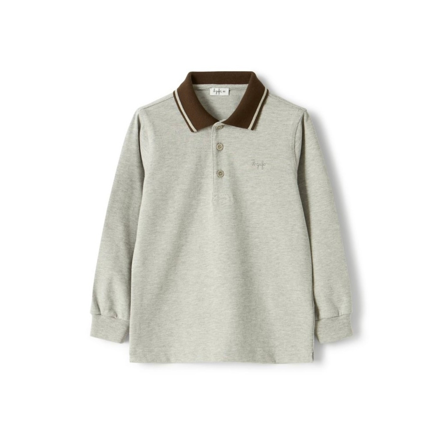Polo Long Sleeve Shirt | Grey/Brown