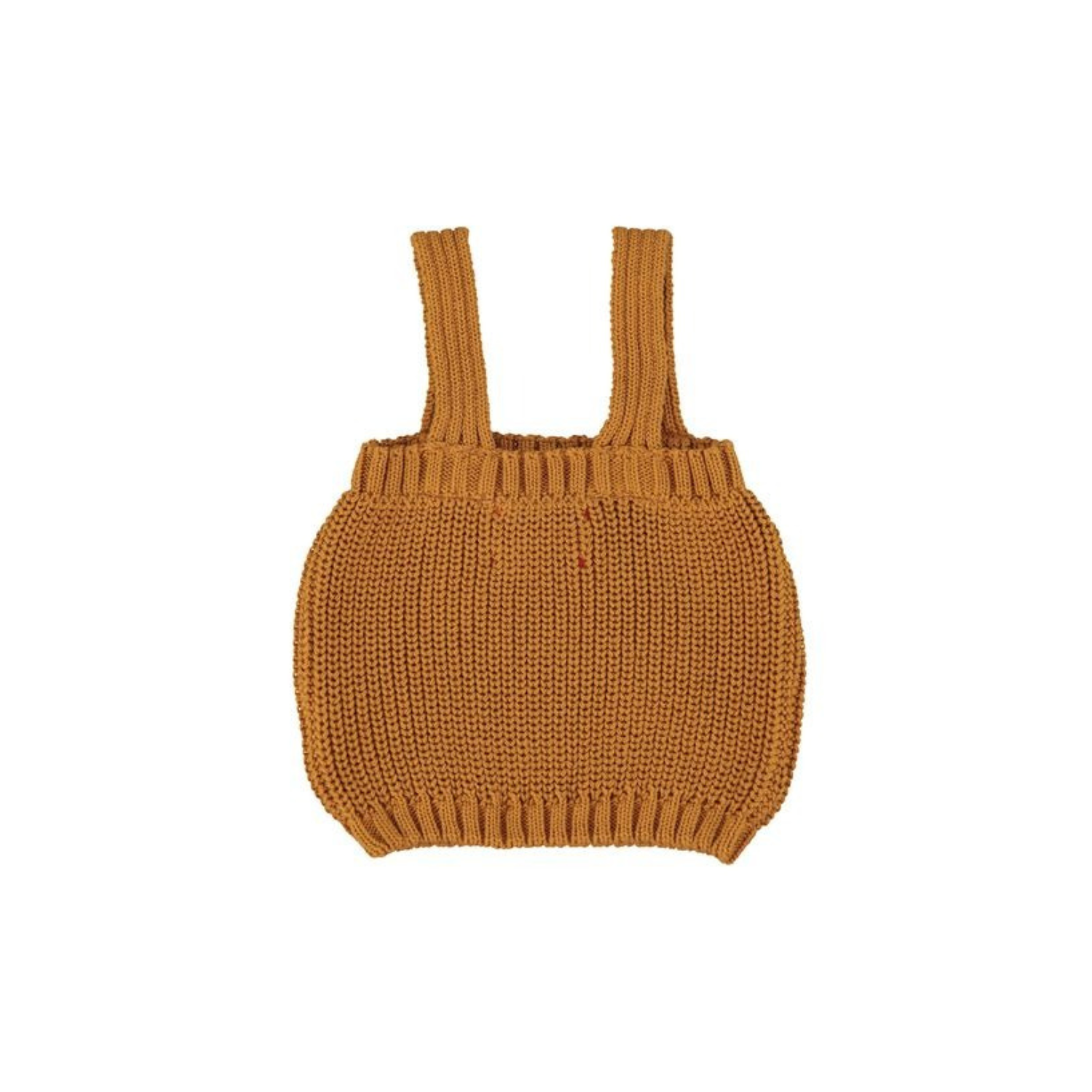 Knitted Flower Print Top | Camel