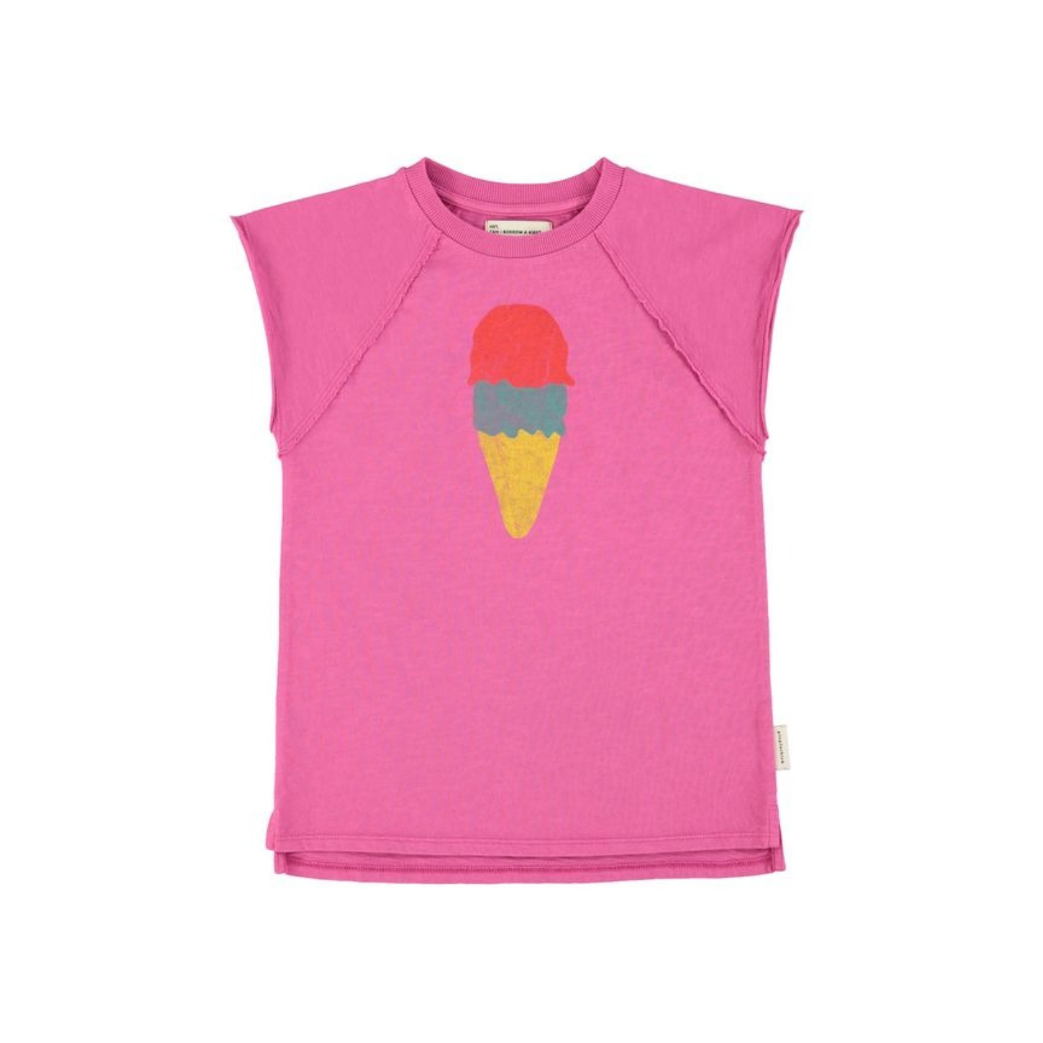 Ice Cream Print T-Shirt Dress | Fuschia