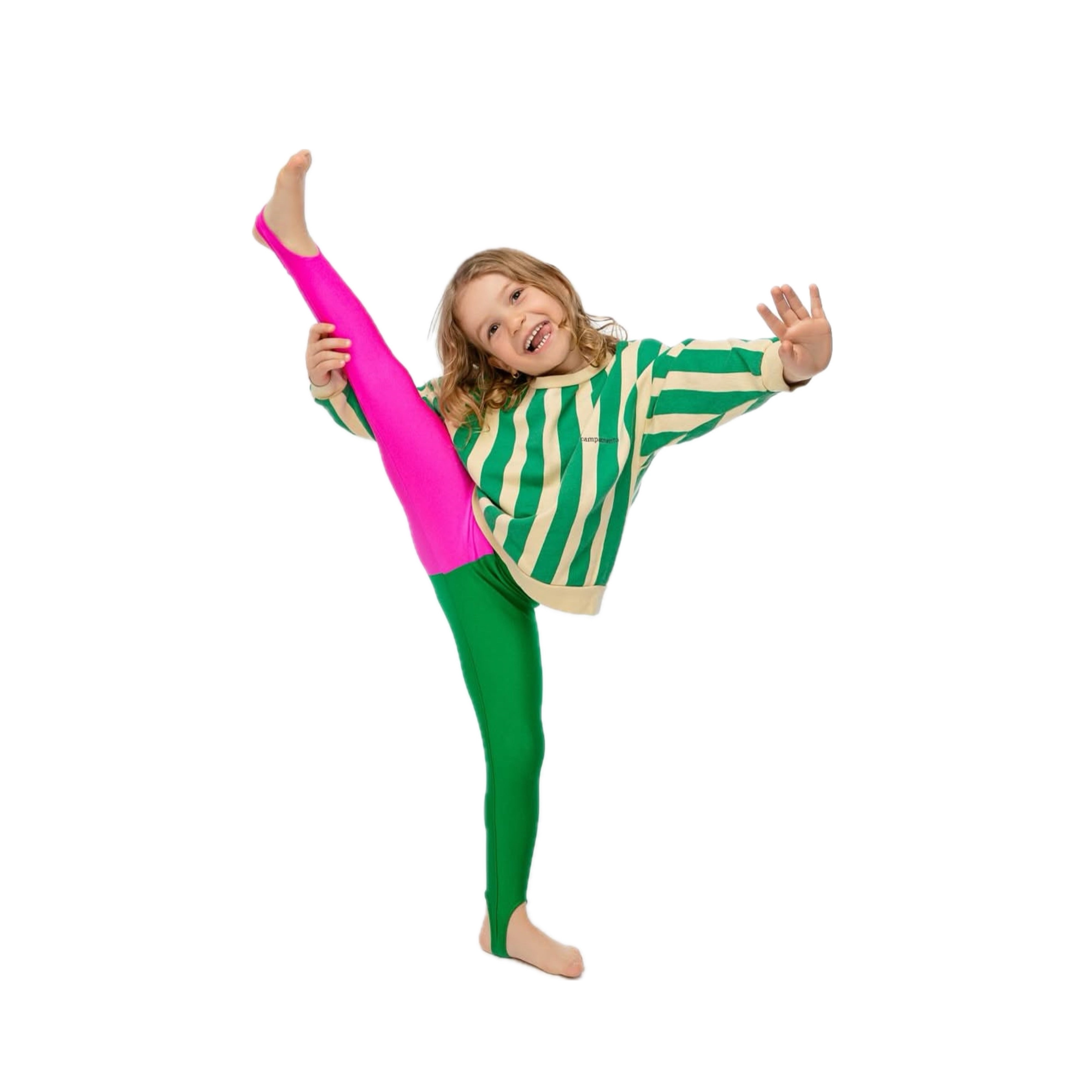 Electra Leggings | Green/Pink