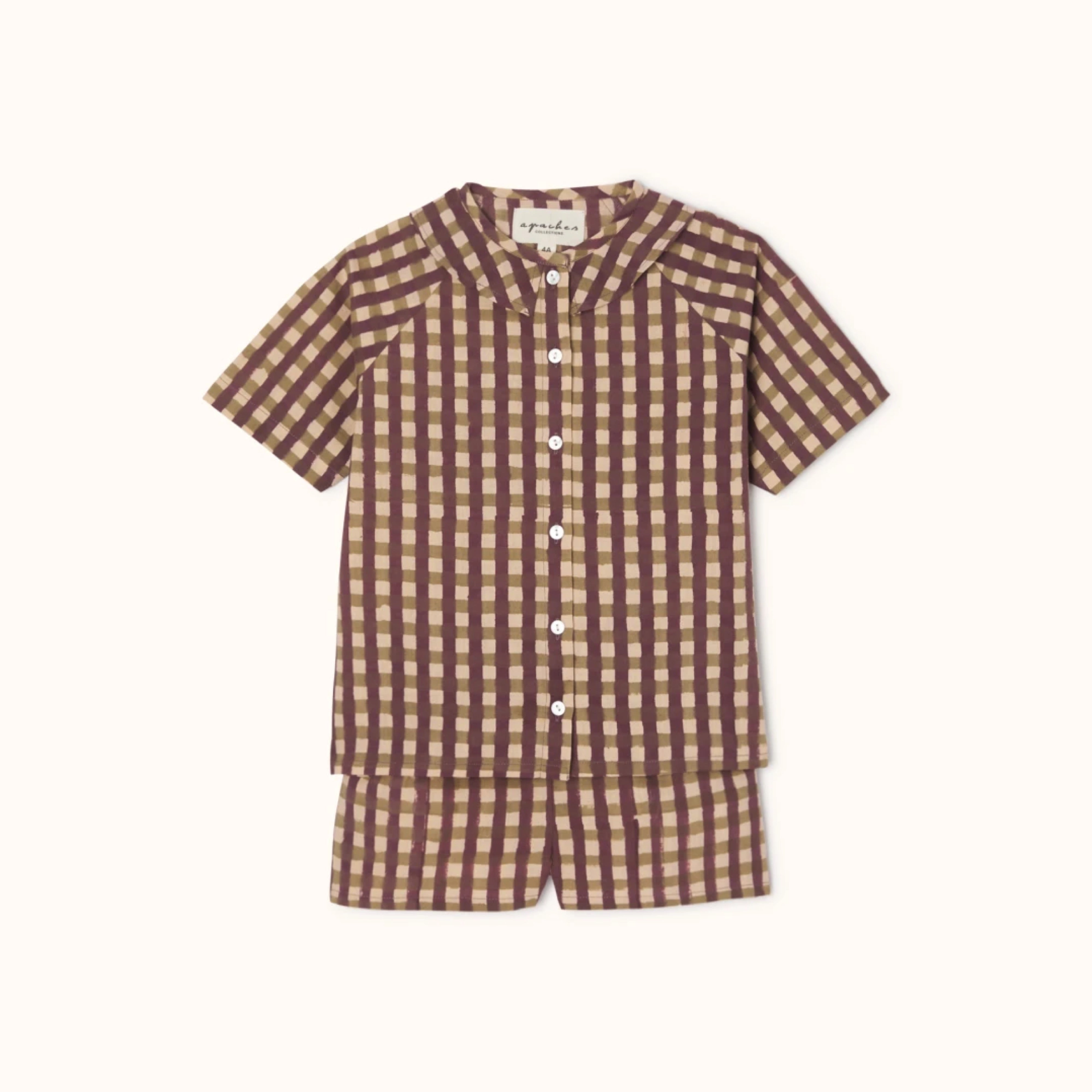 Muna Pajama Set | Earthenware Aubergine