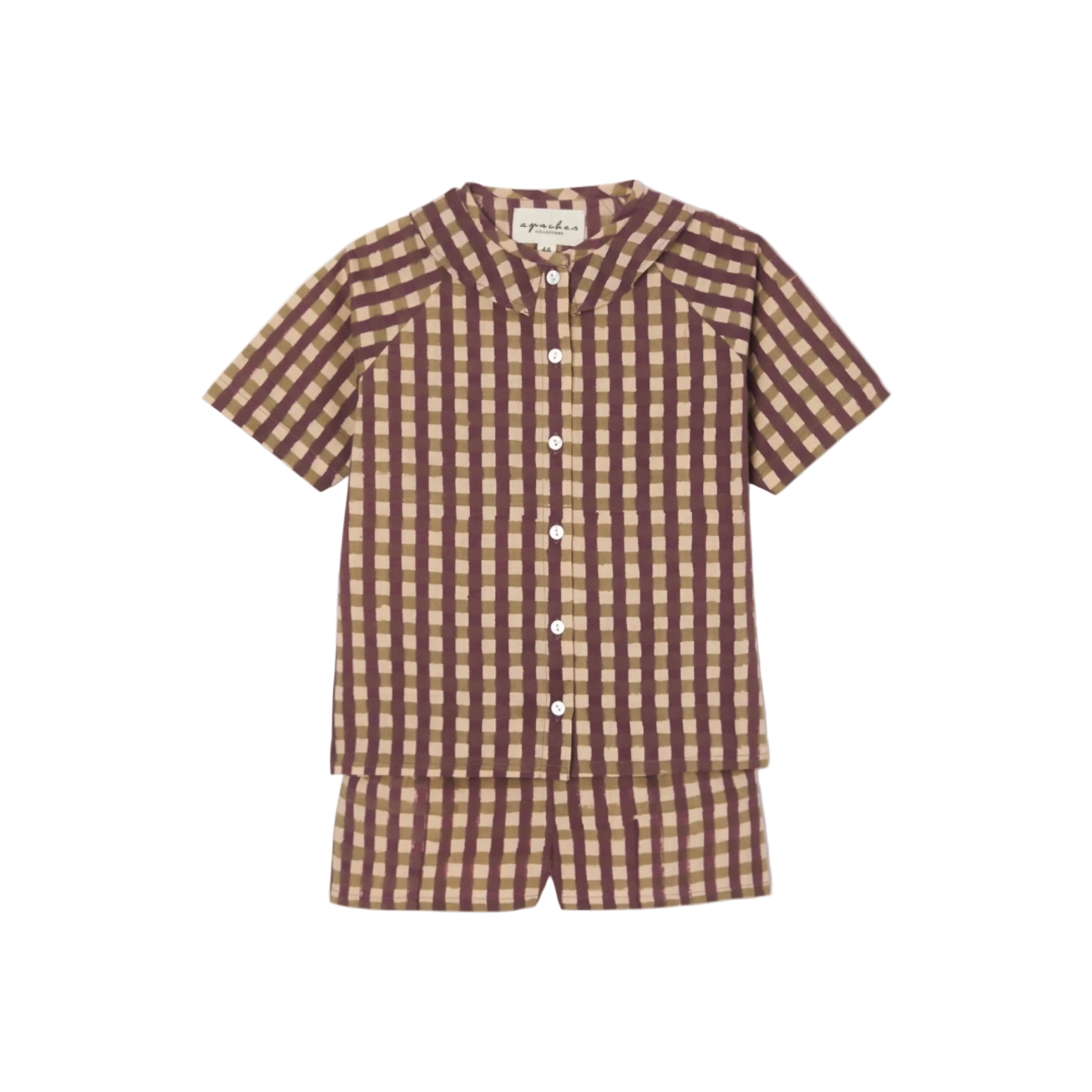 Muna Pajama Set | Earthenware Aubergine