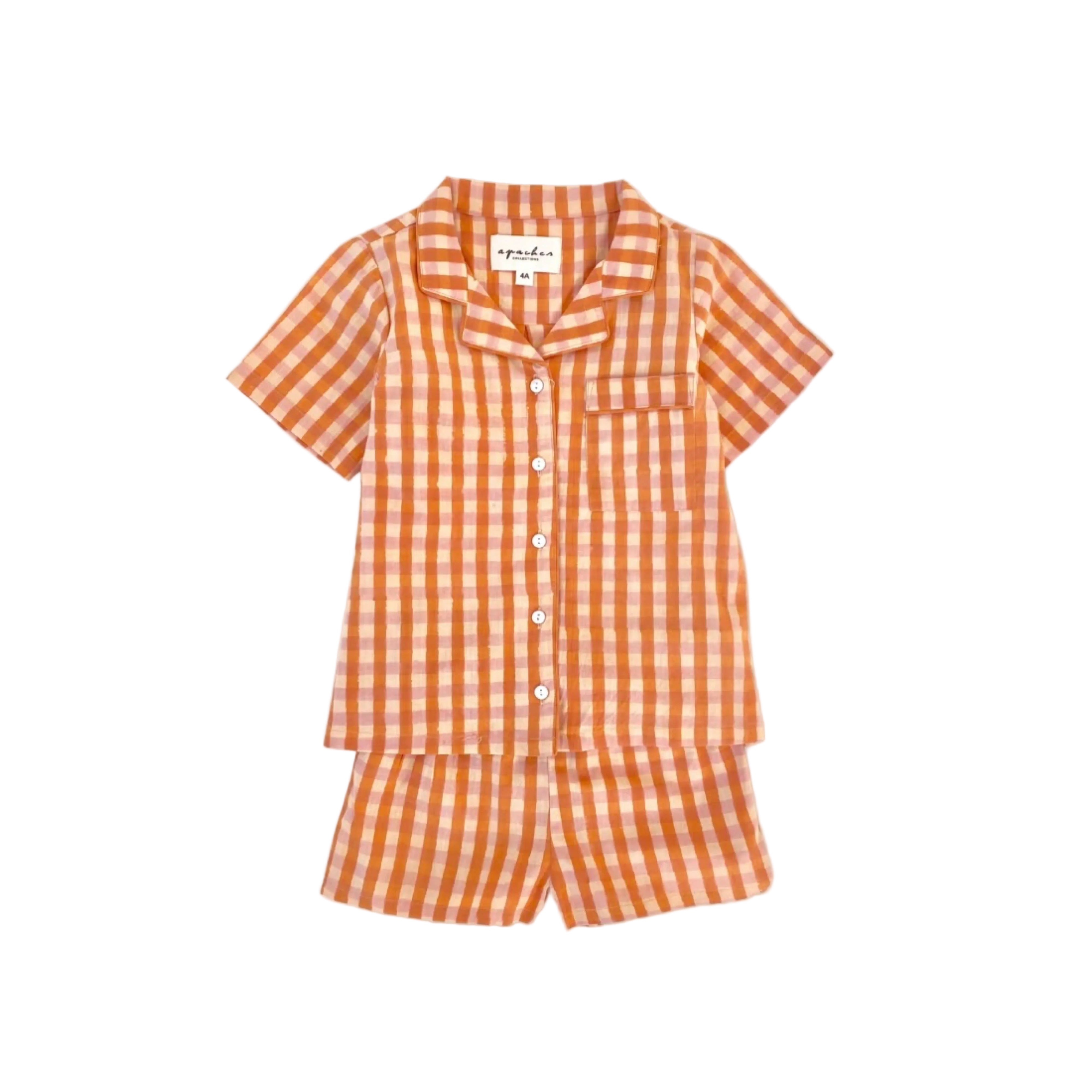 Nuno Pajama Set | Orange Earthenware