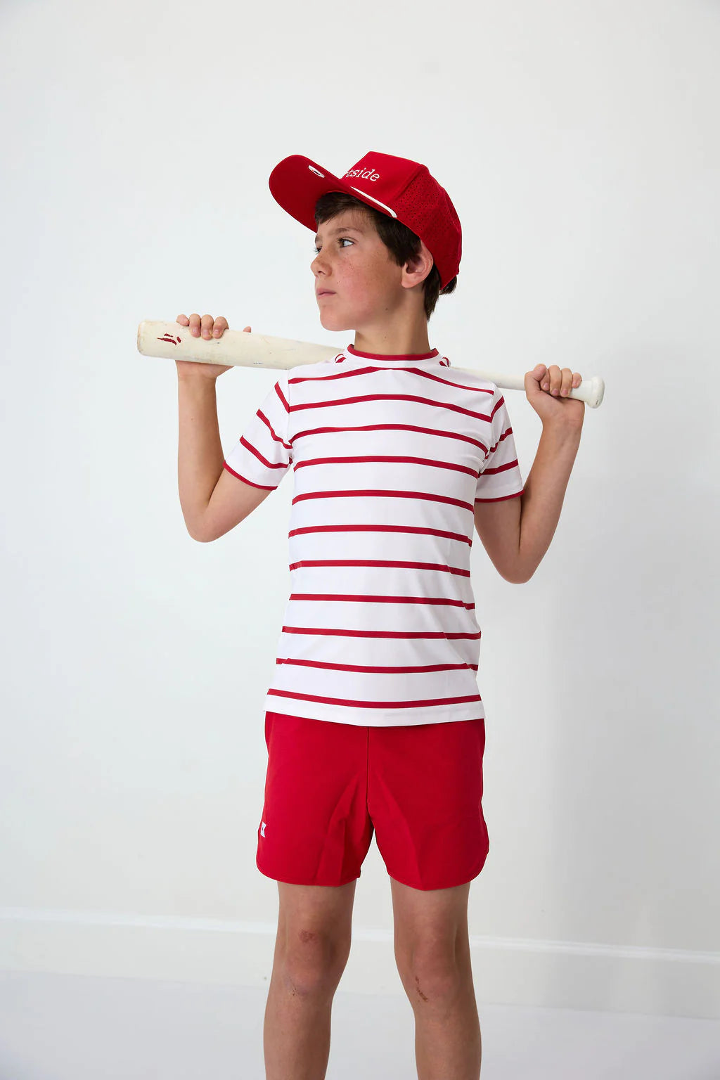 Striped Practice Shirt | White/Red