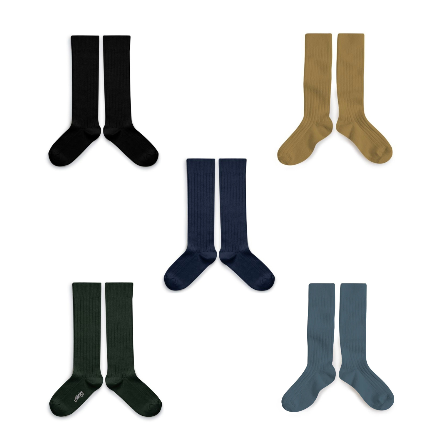 Ribbed Knee High Socks