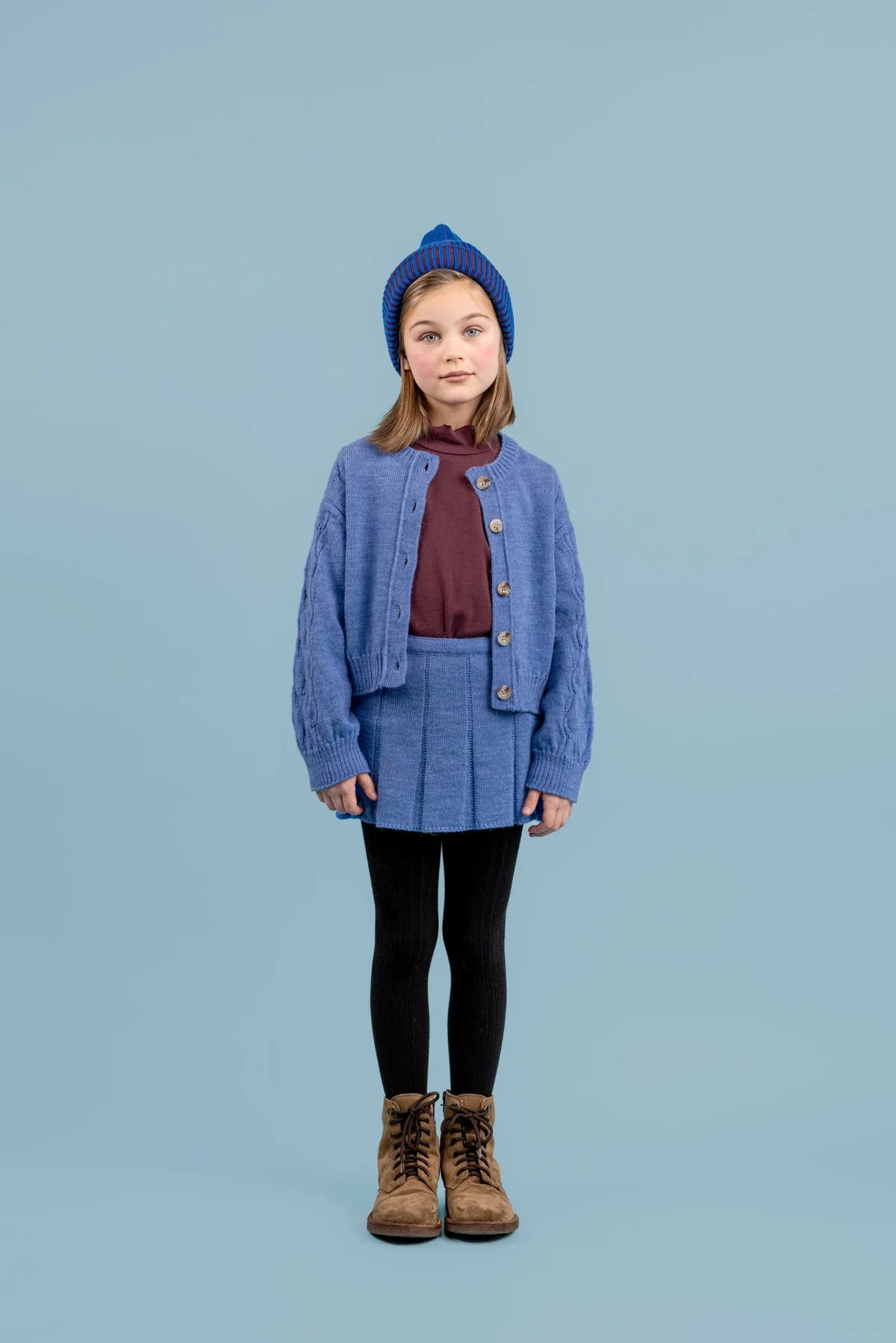 Dragonfly Cotton Turtleneck | Aubergine Purple