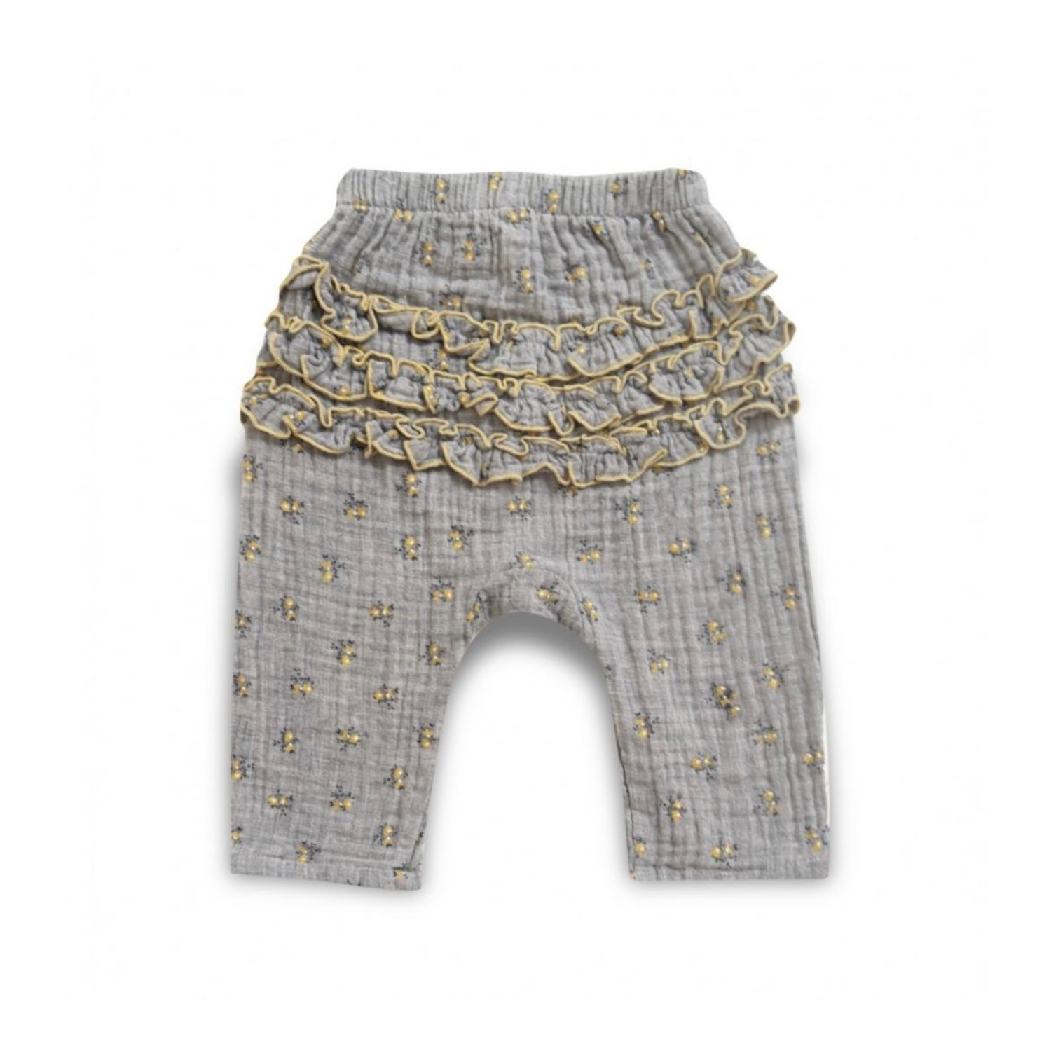 Muslin Baby Pants | Grey Floral