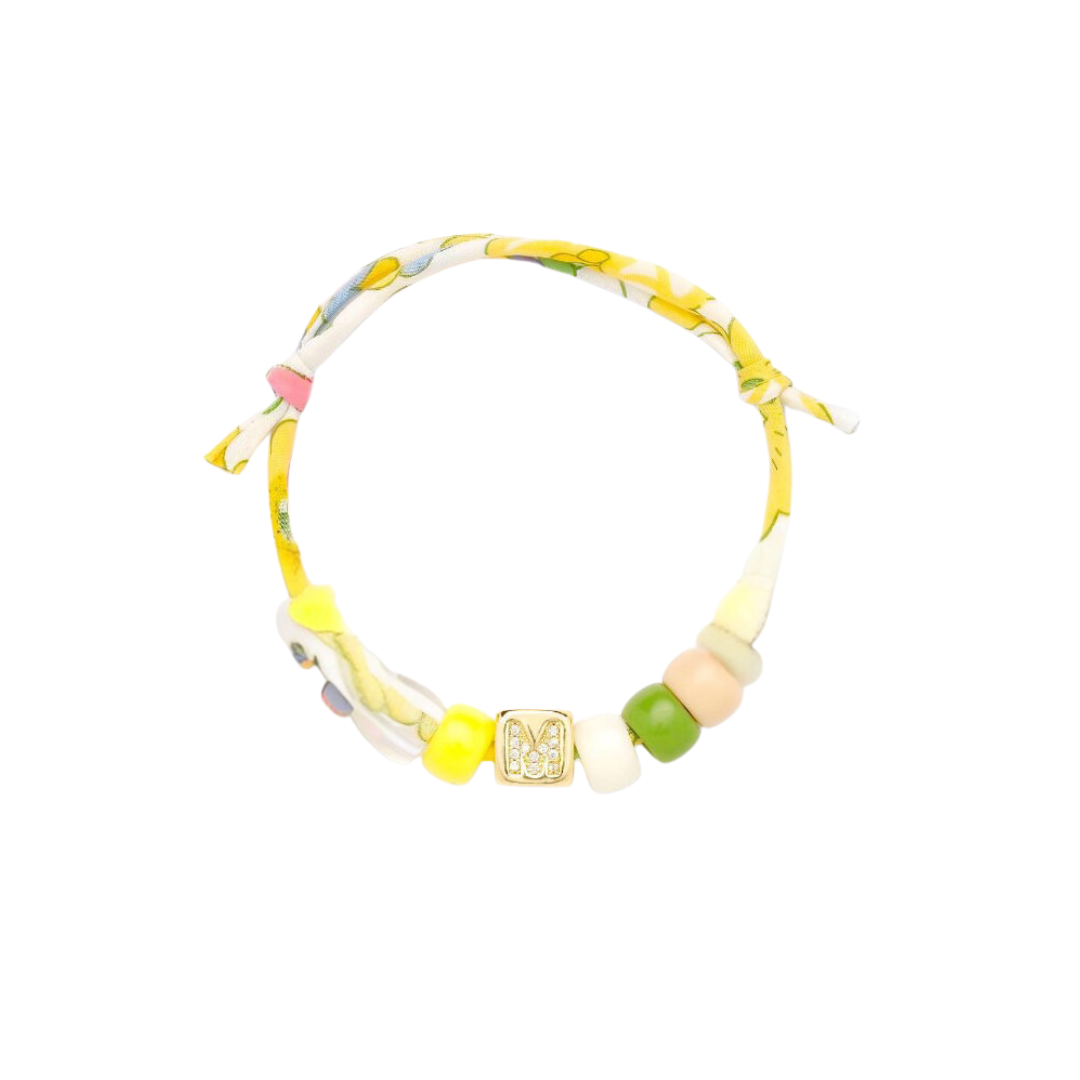 Kid's Liberty Gold Initial Charm Bracelet