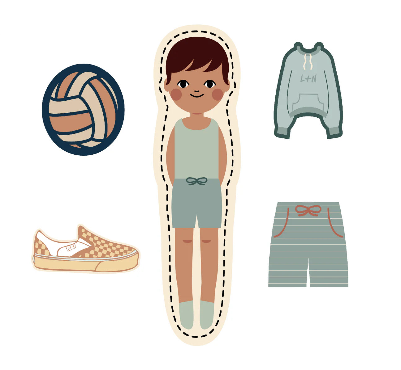Nimix Paper Doll Boys Set