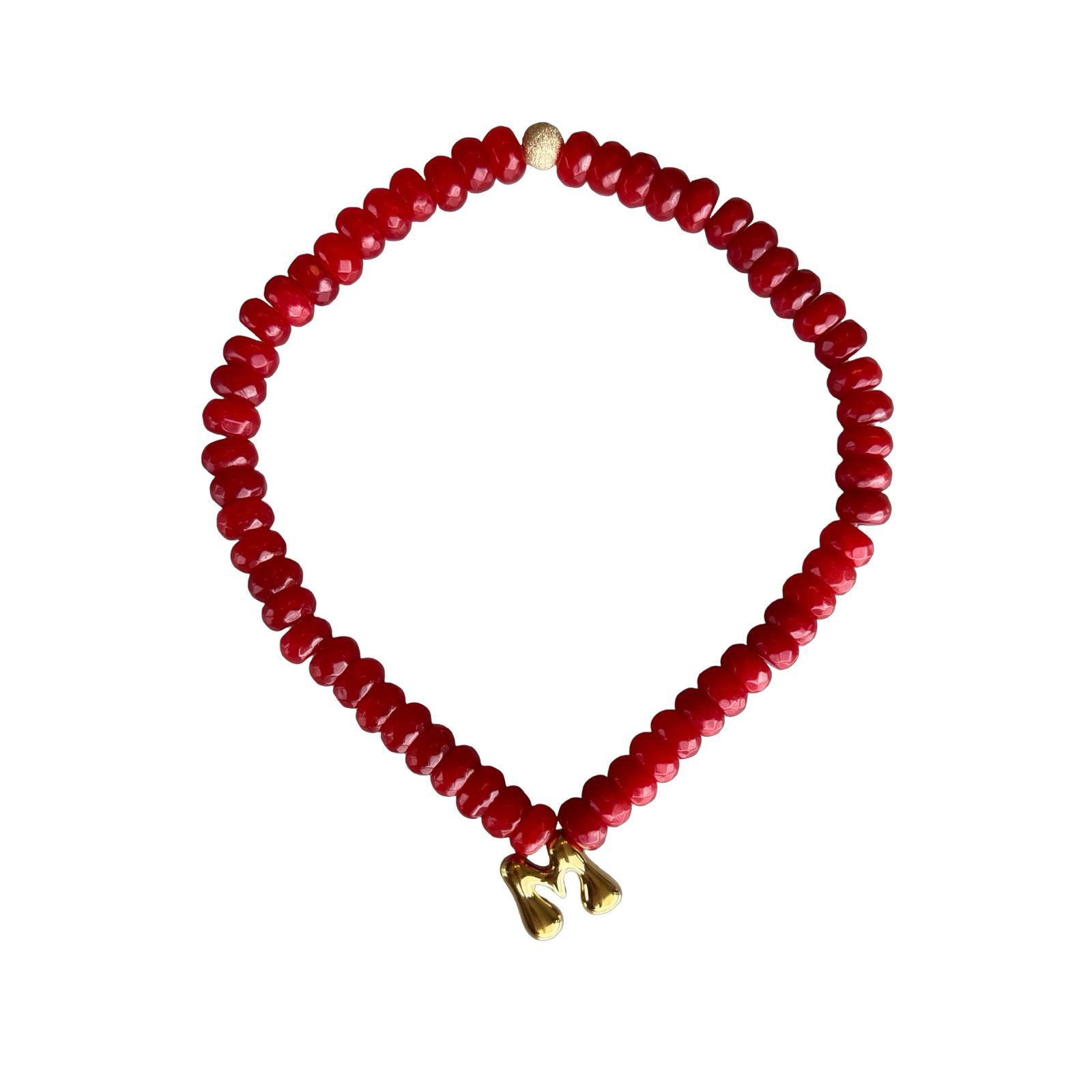 Cranberry Juice | Intial Necklace