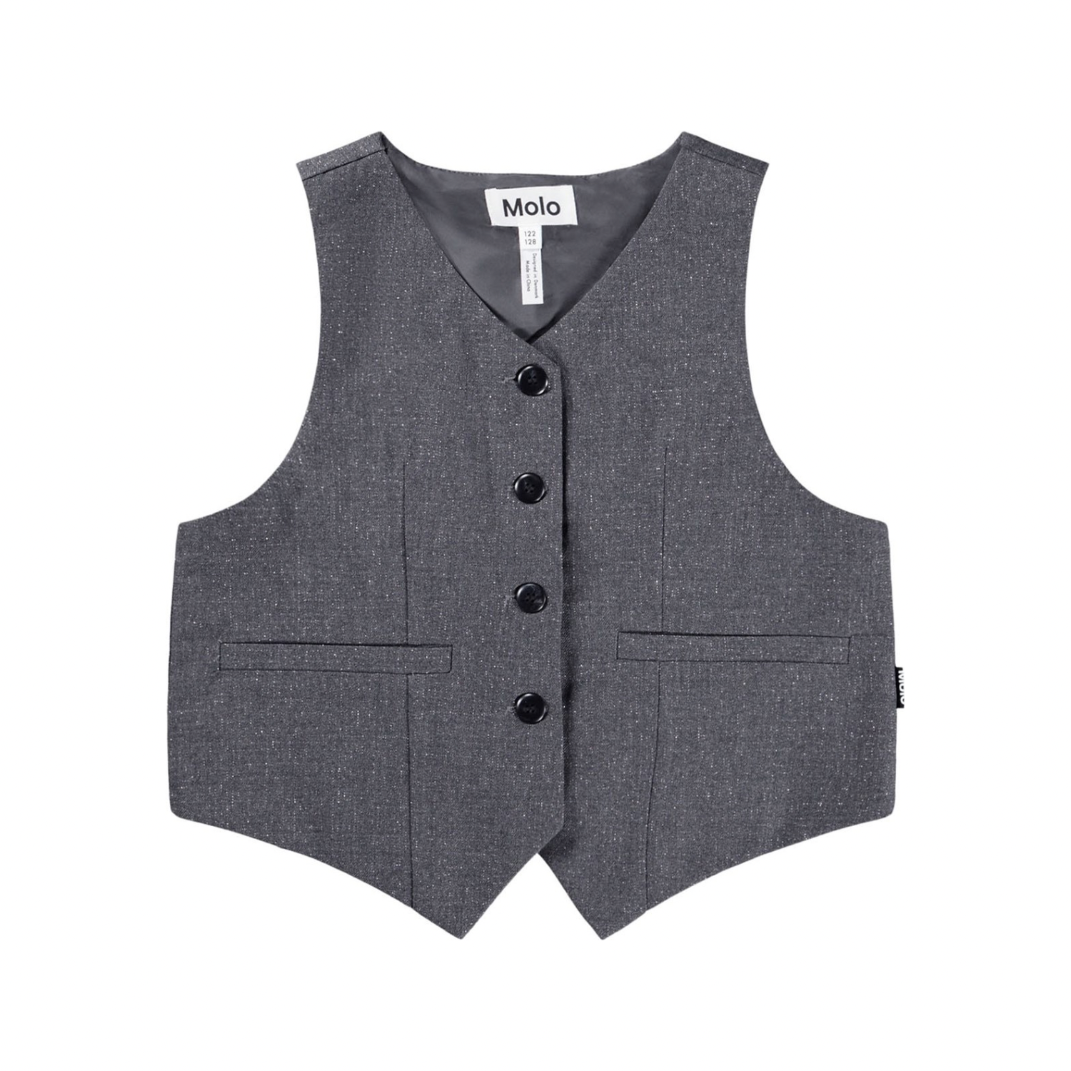 Hollie Vest | Grey Silver Check