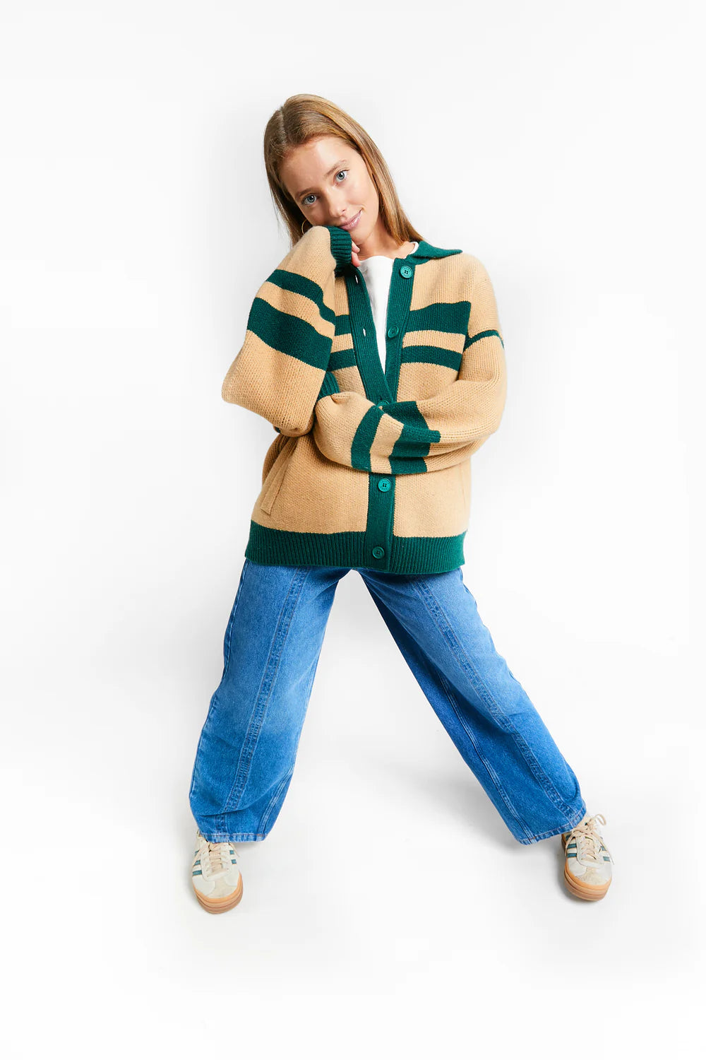 Talent Knit Cardigan | Green