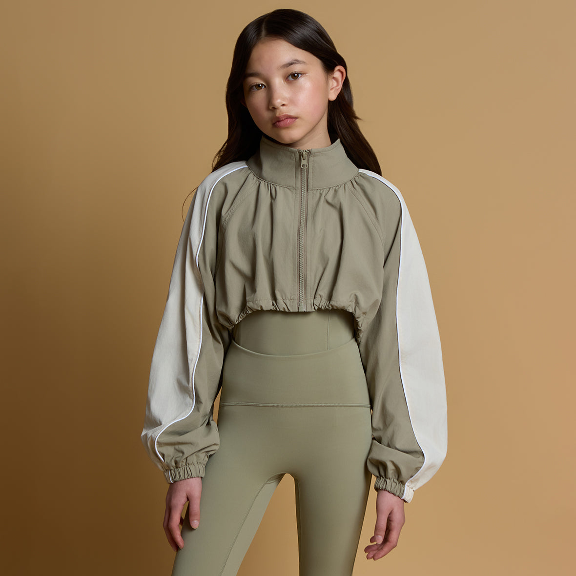 Cropped Windbreaker | Khaki