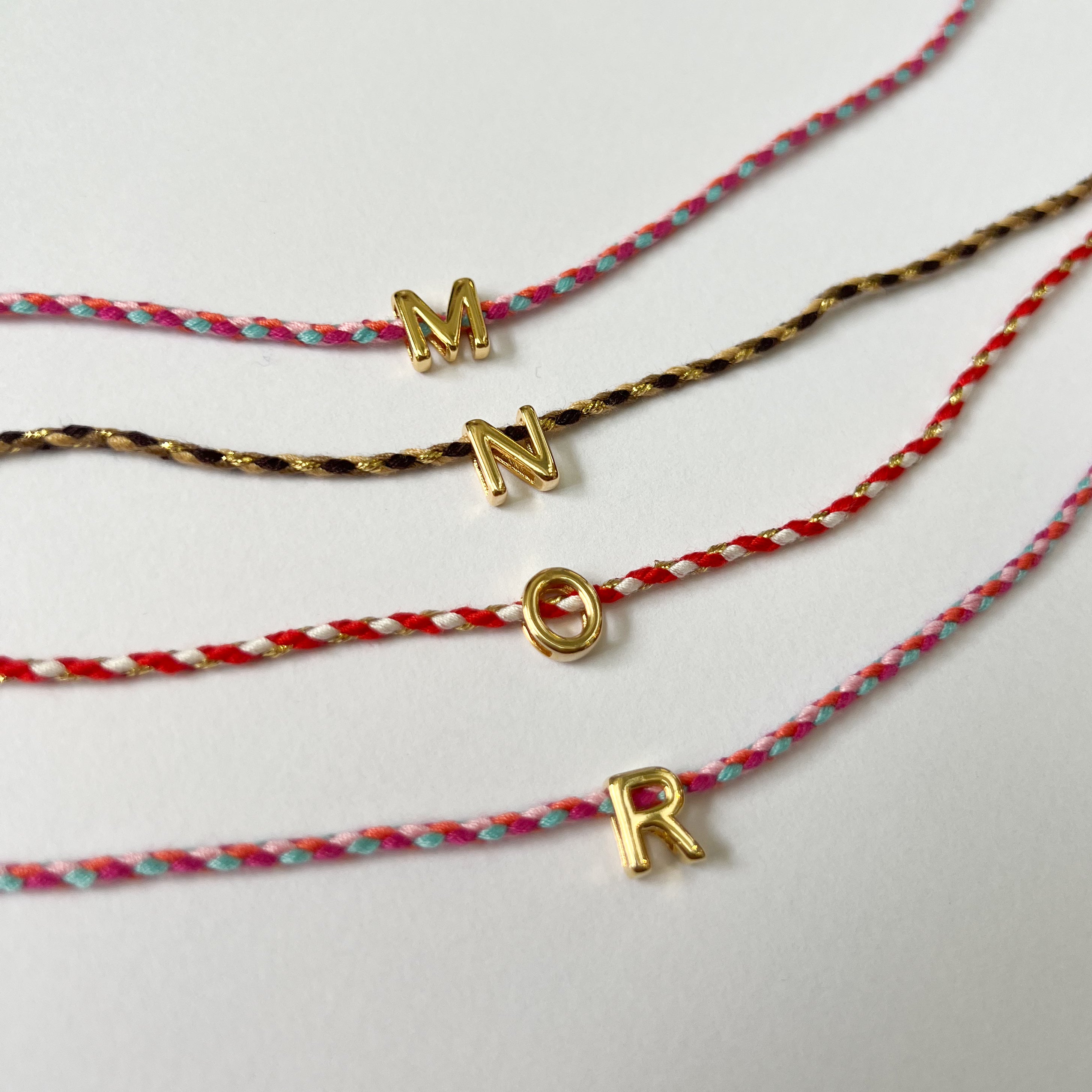 Braided Initial Necklace | Gold