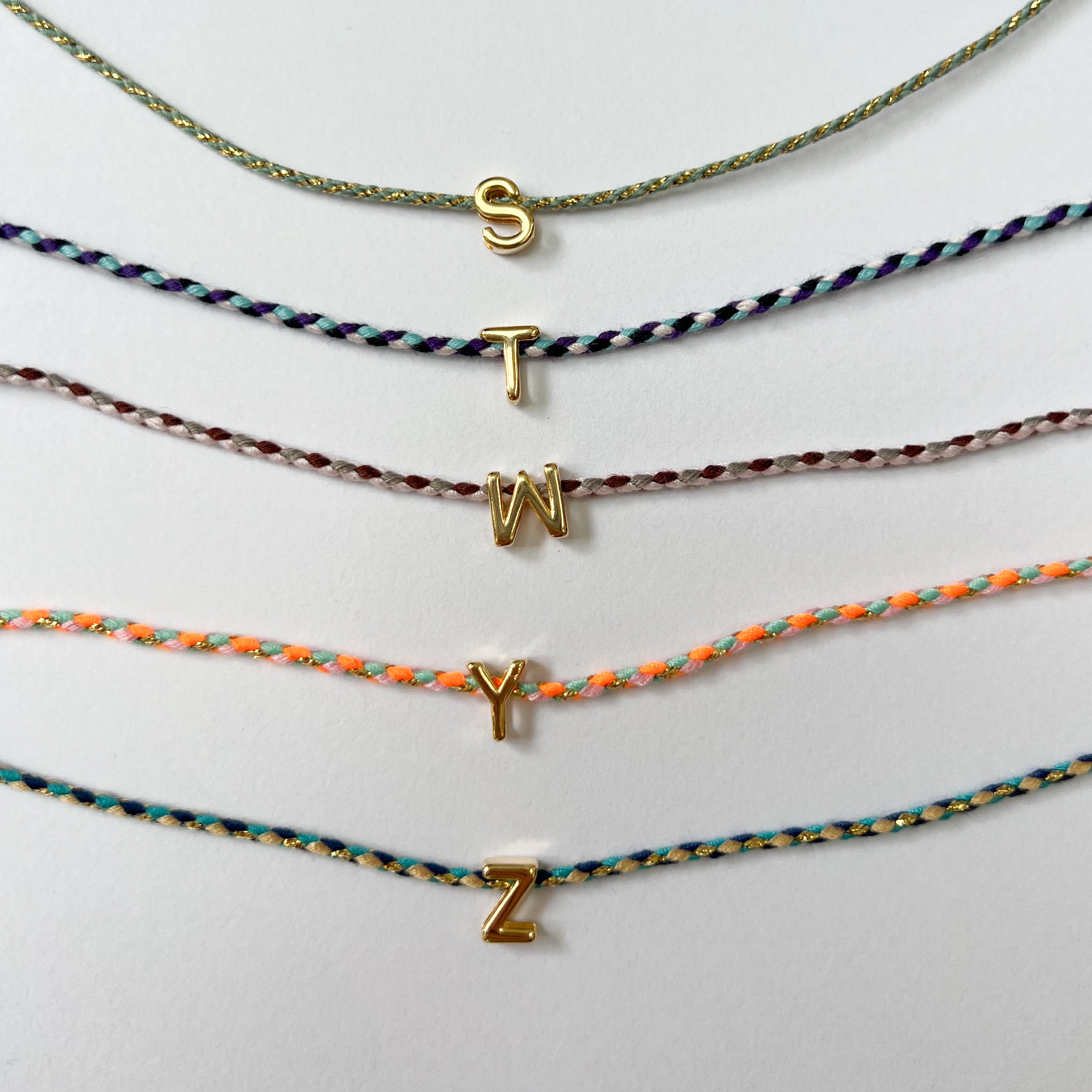 Braided Initial Necklace | Gold