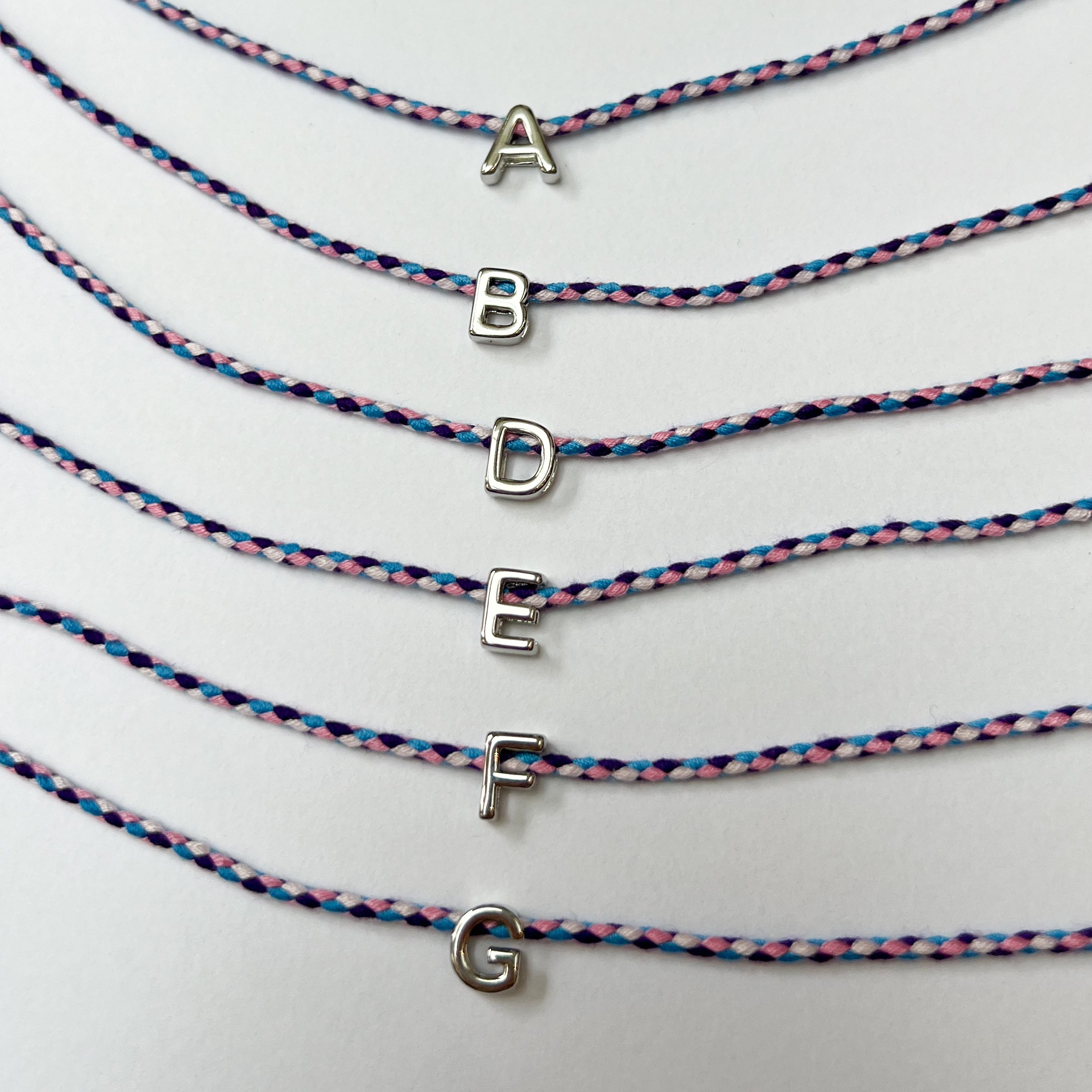 Braided Initial Necklace | Silver