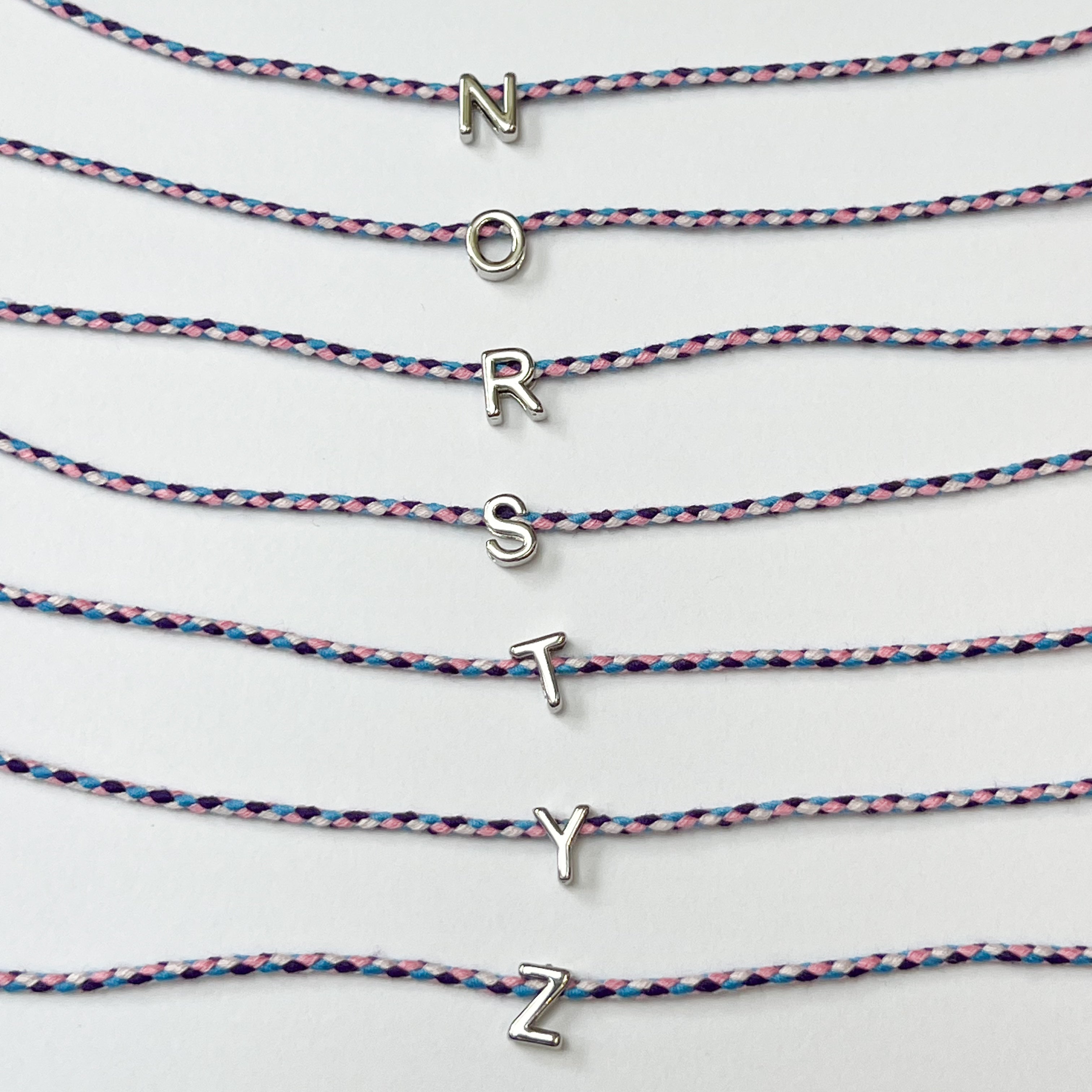 Braided Initial Necklace | Silver