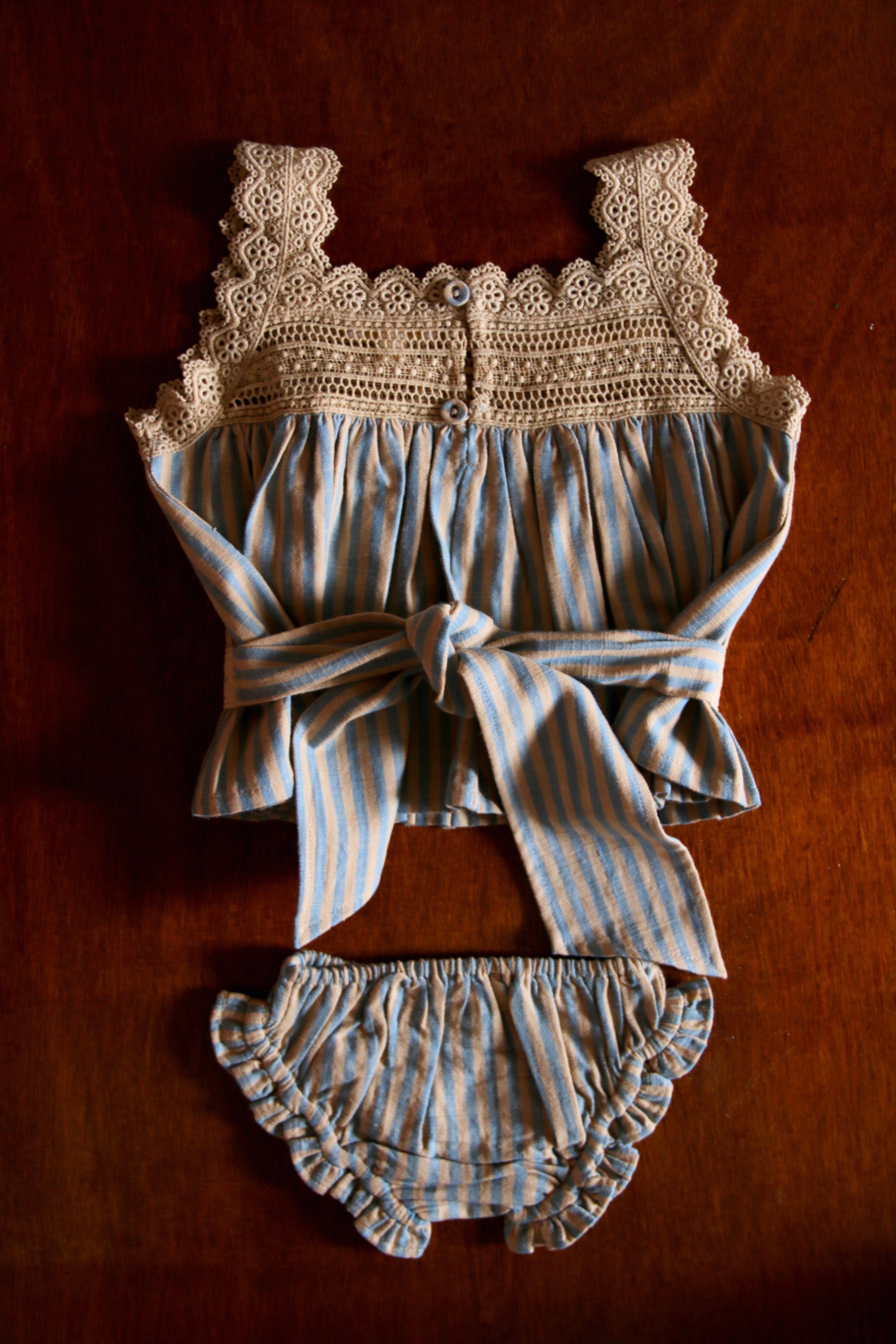 Two Piece Set | Blue Transat Stripe