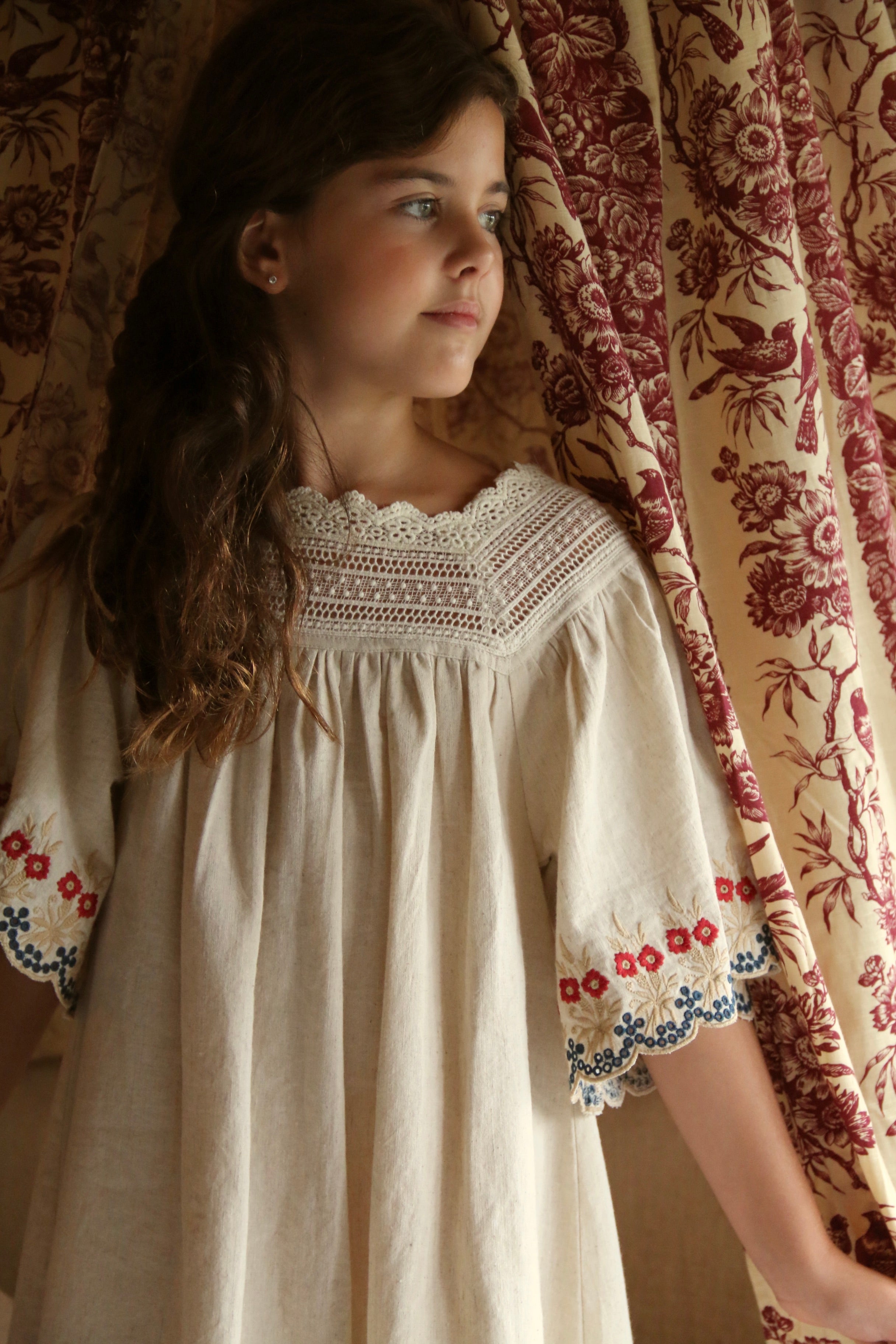 Embroidered Dress | Natural Cotton Flex