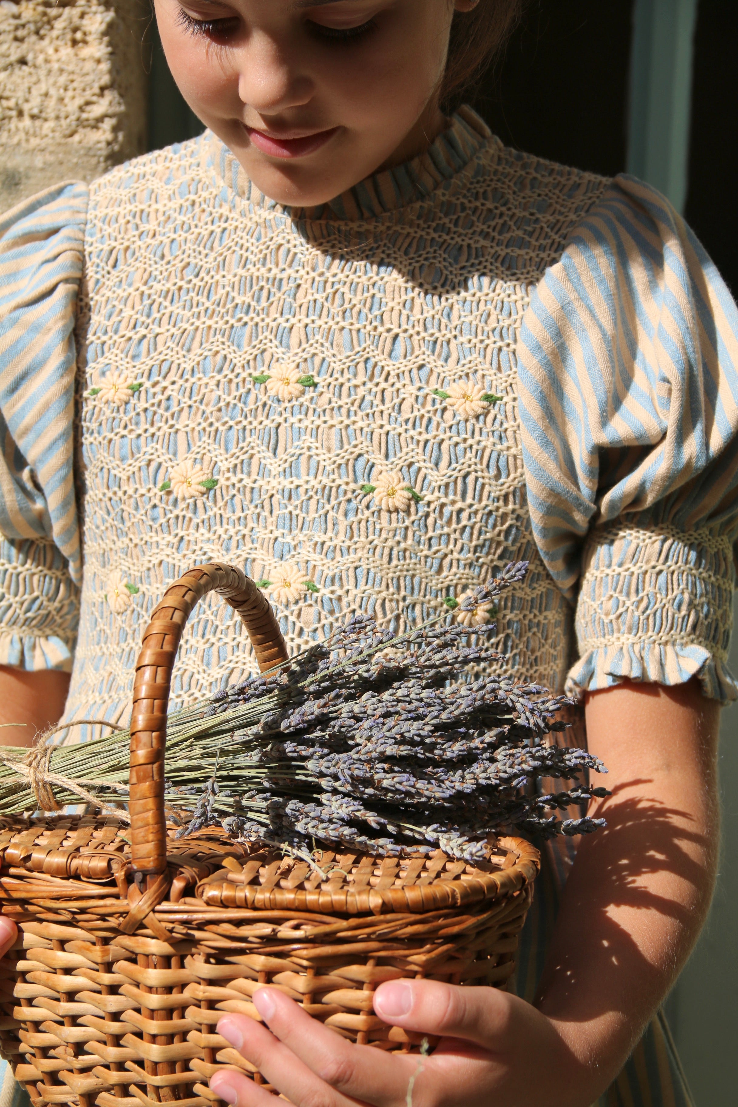 Handsmock Blouse | Blue Transat Stripe