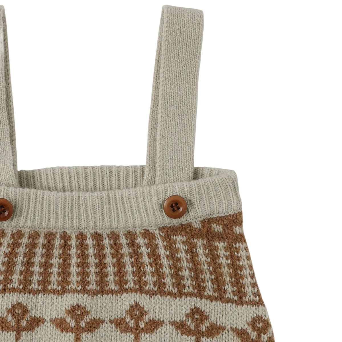 Jardin Knit Romper & Cardigan Set | Green Beige