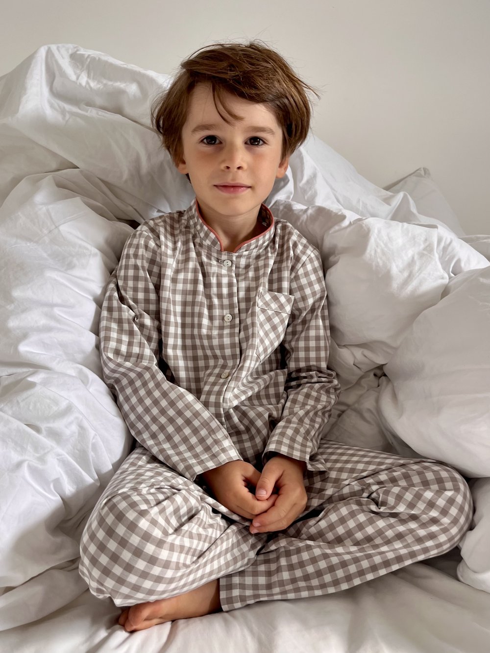 Batiste Mandarin Collar Pajamas