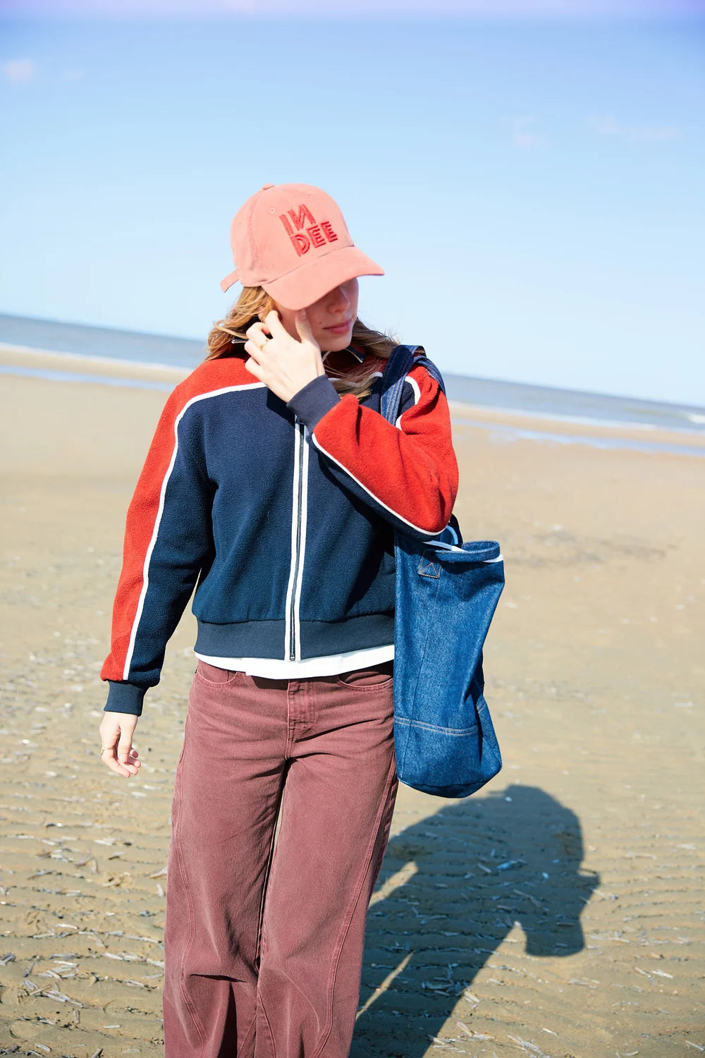 Waffle Fleece Jacket | Navy