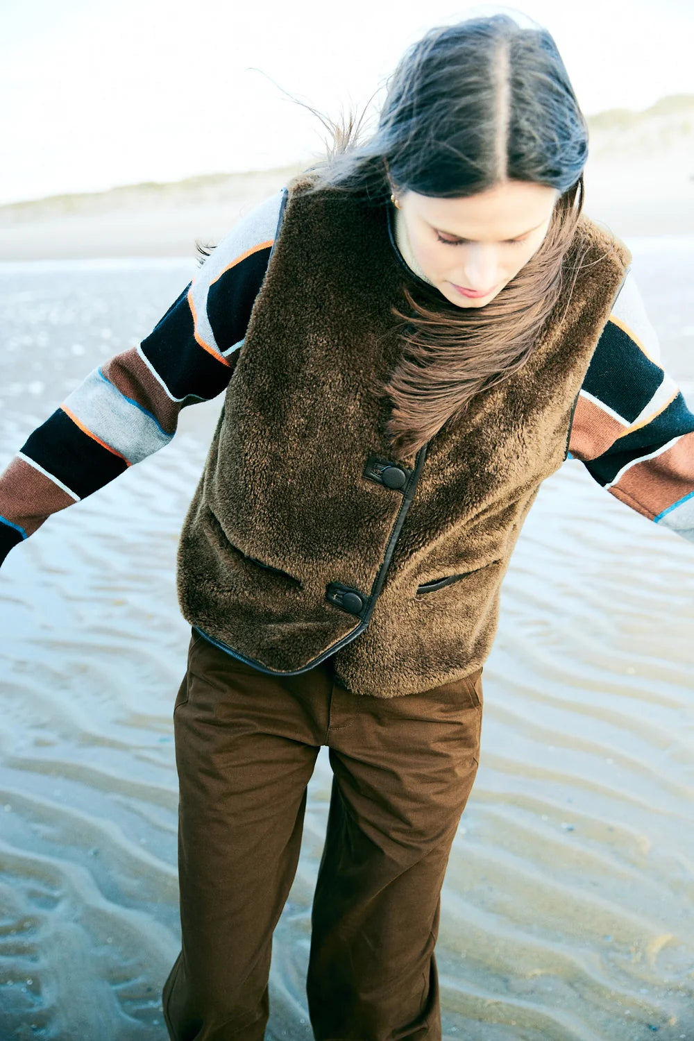 Wishes Knit-polo | Coffee
