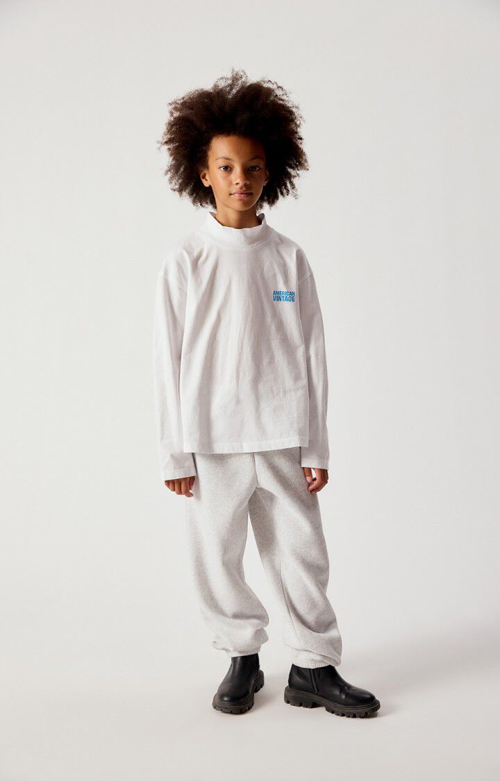 Gixy Long Sleeve Mock Neck T-shirt | White