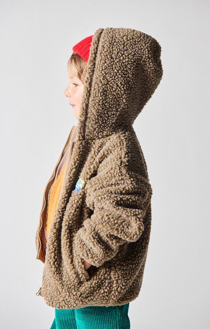 Hoktown Hooded Sherpa Jacket | Nutmeg Melange