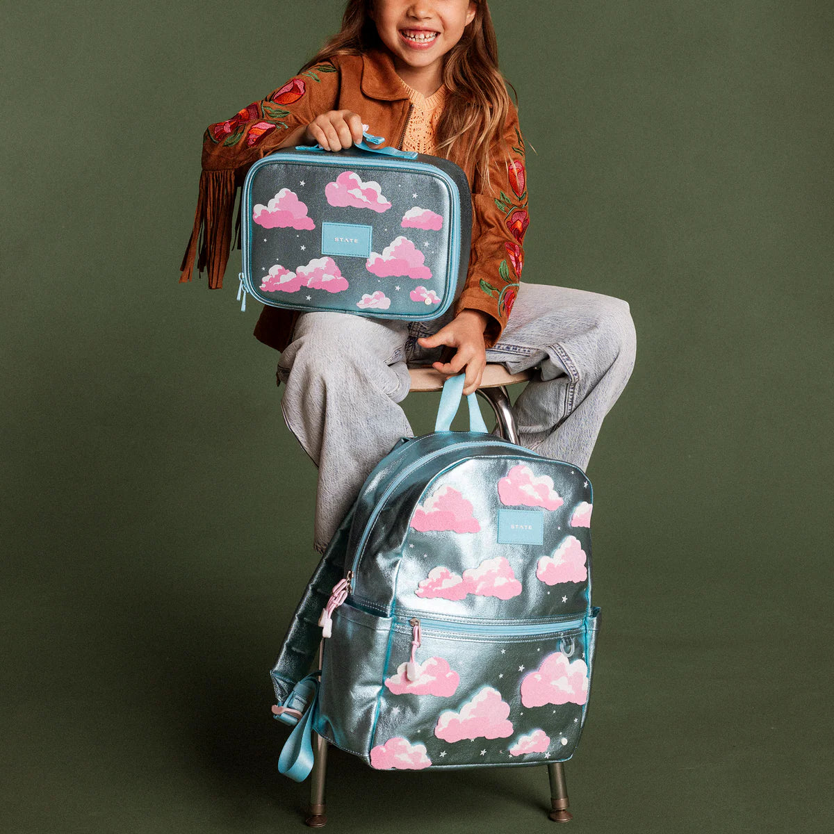 Kane Backpack Metallic | Clouds