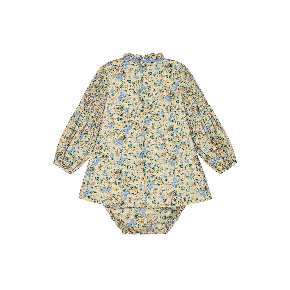 Raya Baby Hand-Smocked Set | Beige Floral