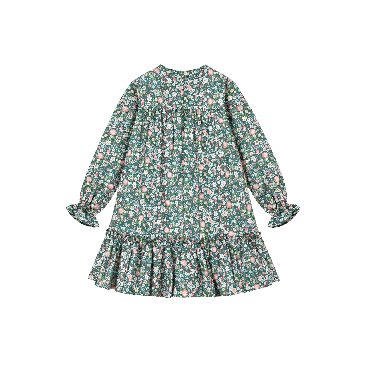Belia Smocked Dress | Green Floral