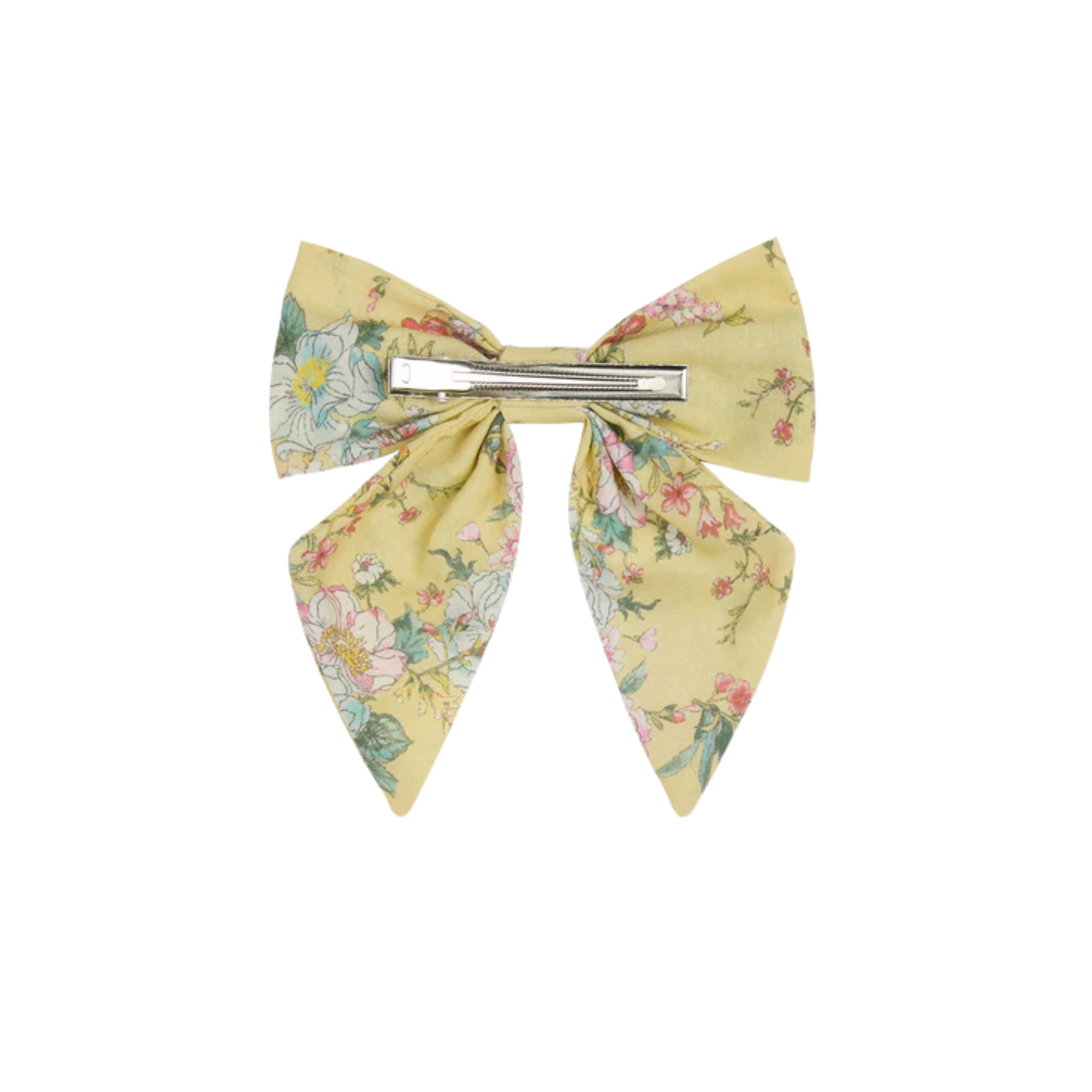 Large Bow Clip | Yellow Floral