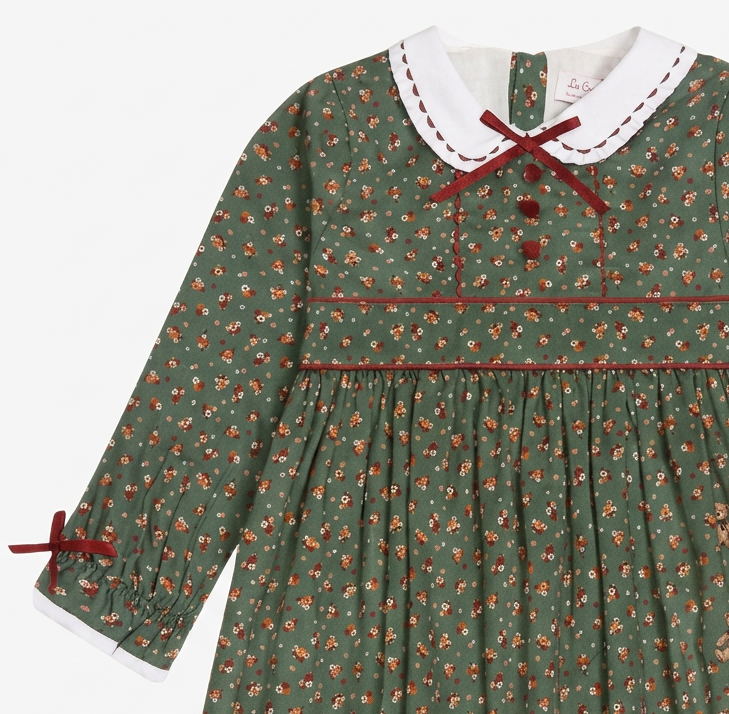 Lilly Dress | Green Floral