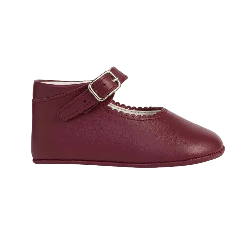 Leather Mary Jane Shoes | Burgundy