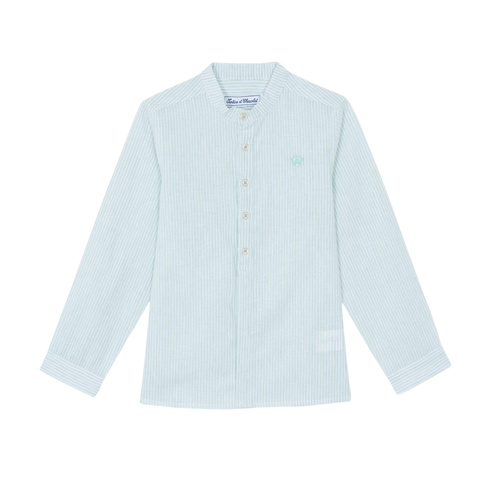 Striped Linen Long Sleeved | Sage