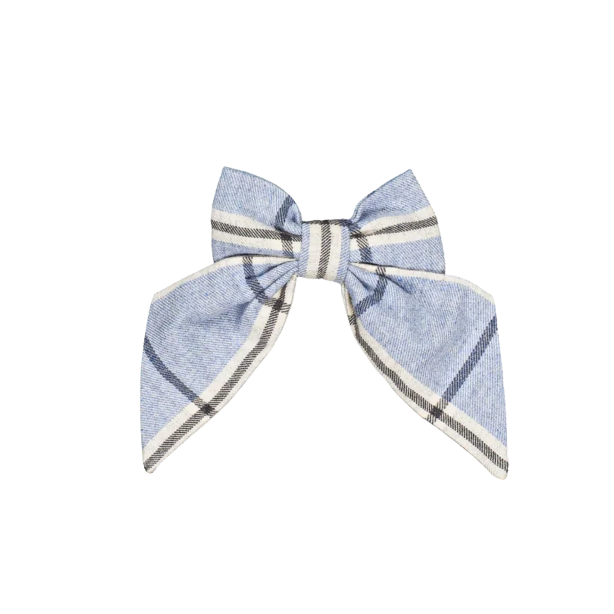 Carlotta Hair Clip | Sky Tartan