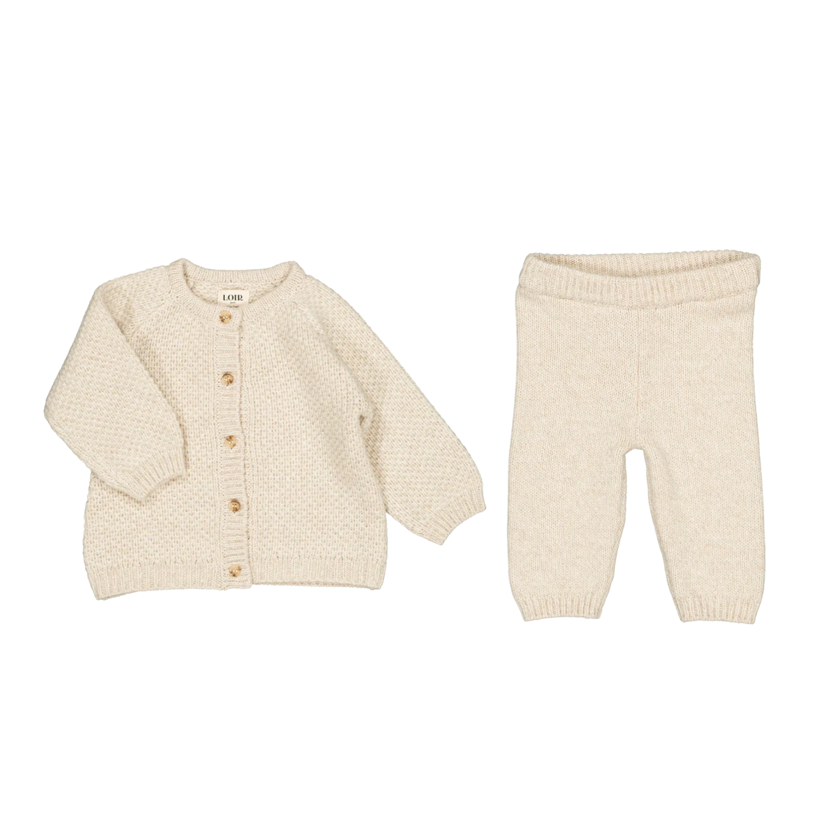 Cob Cardigan Leggings Set | Cream