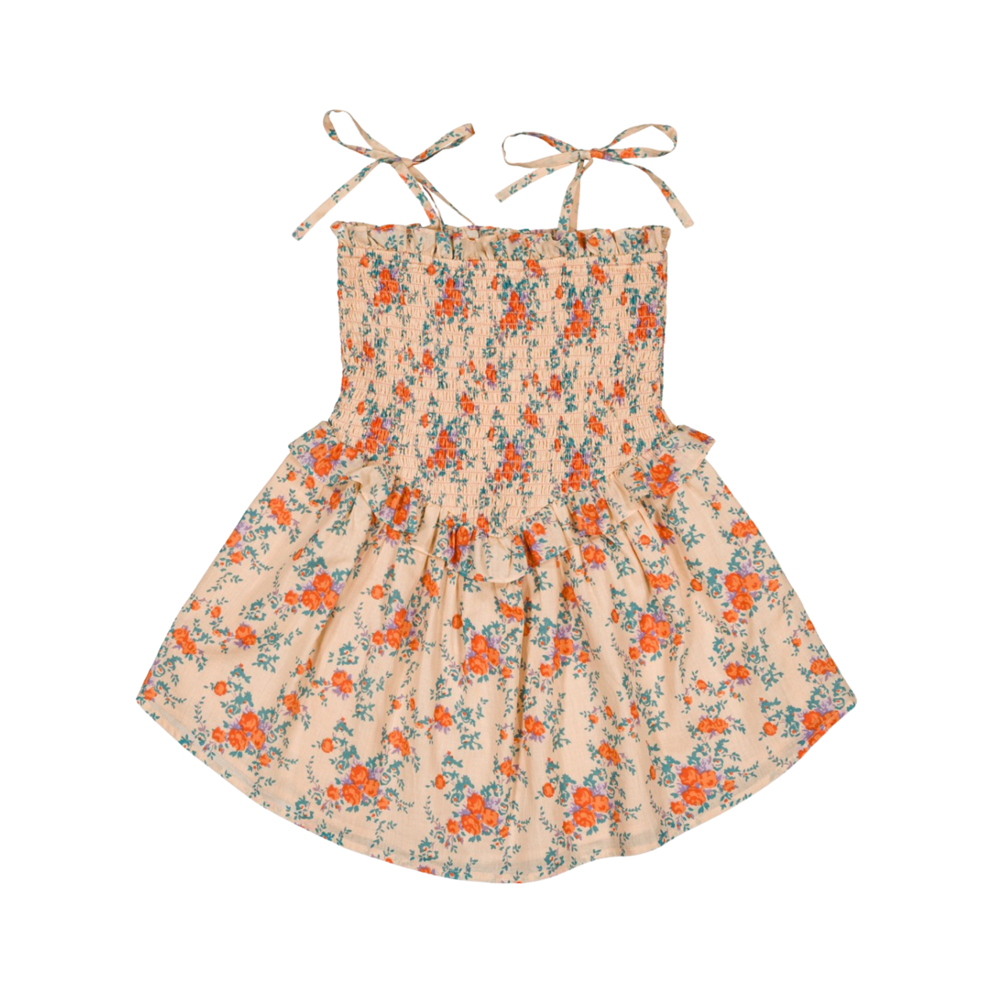 Eden Bouquet Dress | Nude Orange