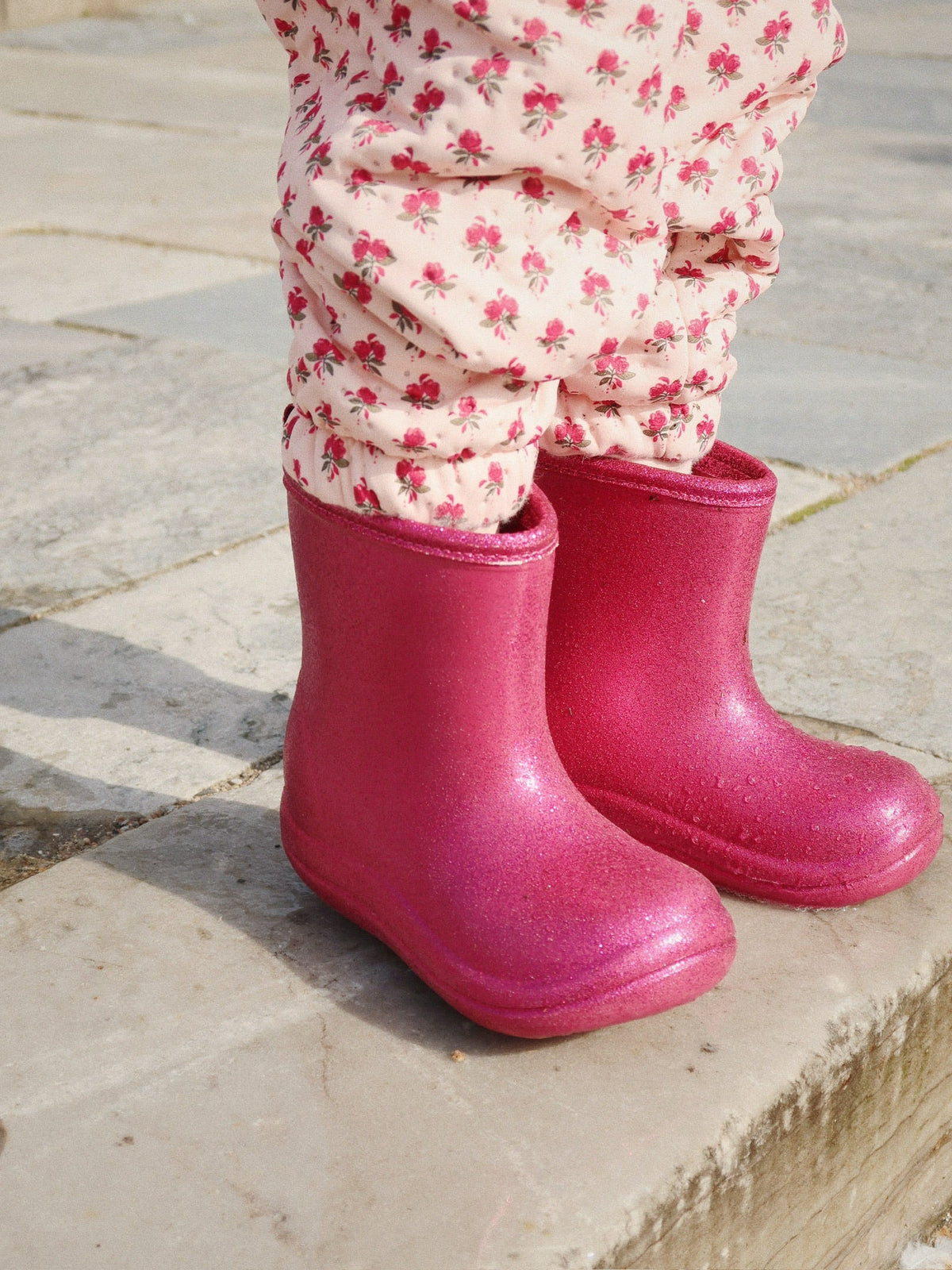 Luc Glitter Rain Boots | Sangria