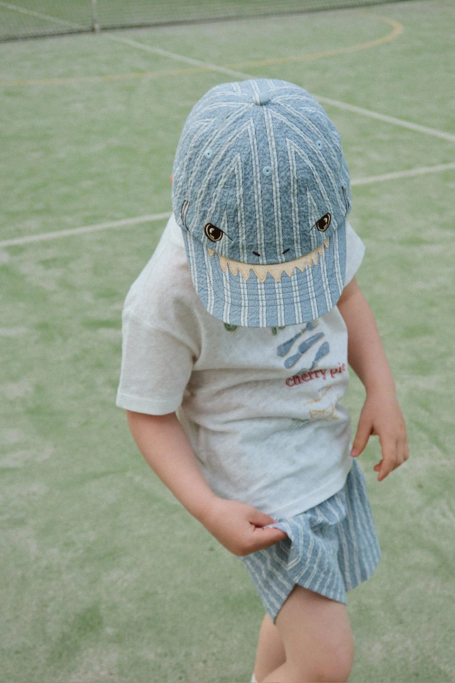 Elliot Shark Cap | Trio Bleu Stripe