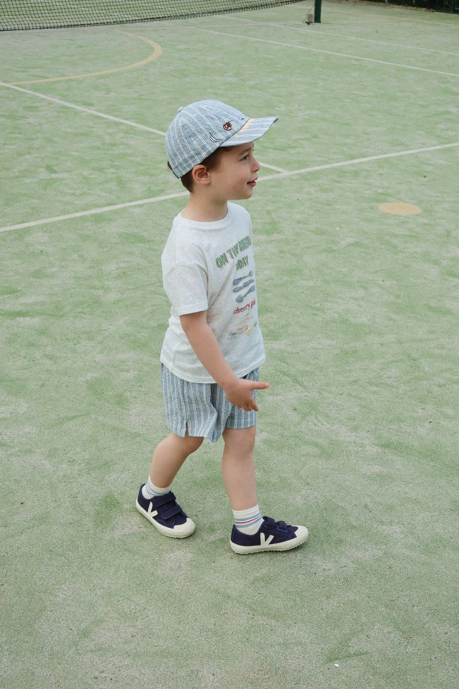 Elliot Shark Cap | Trio Bleu Stripe