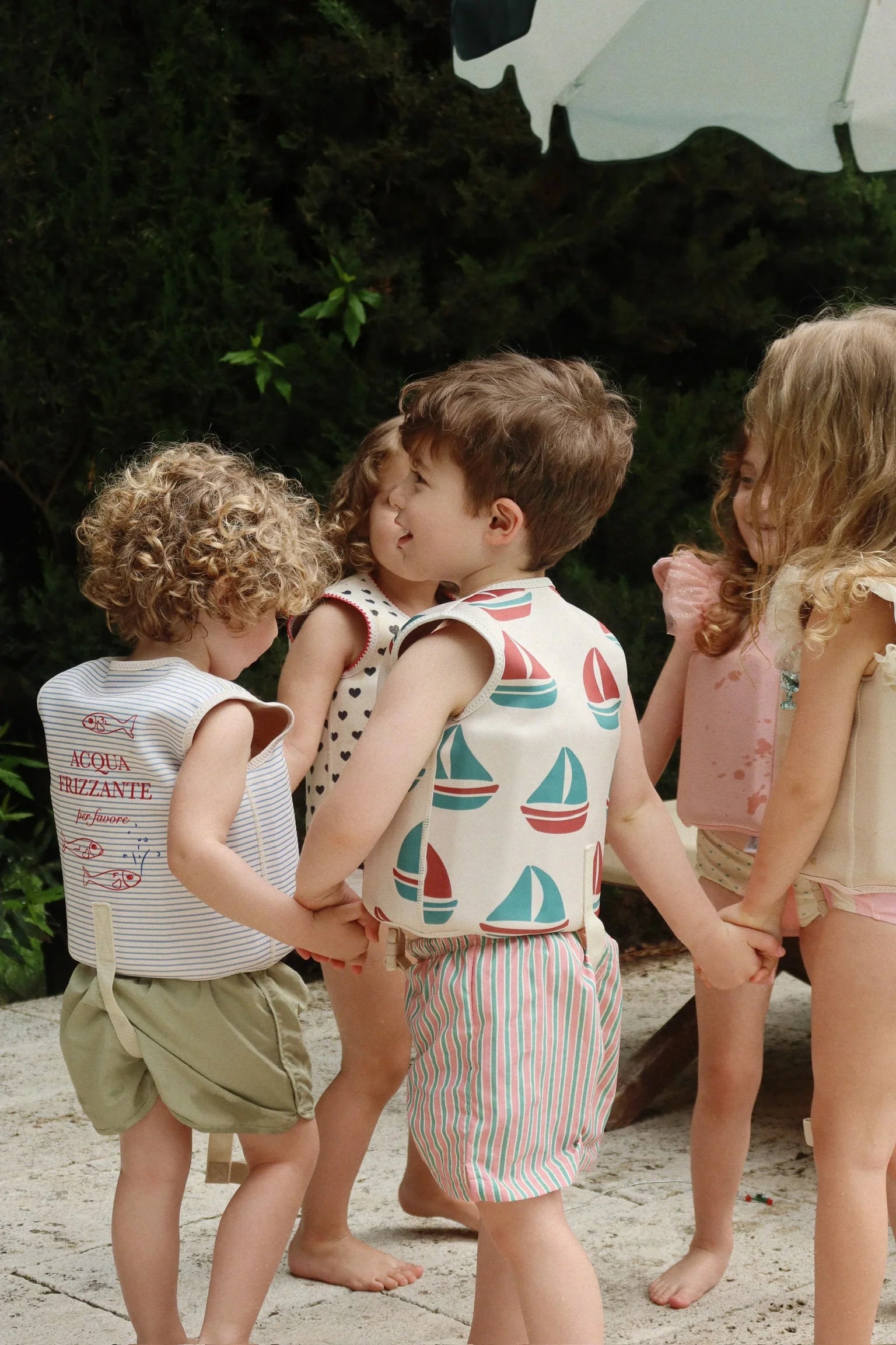 Asnou Swim Shorts | Blush Stripe