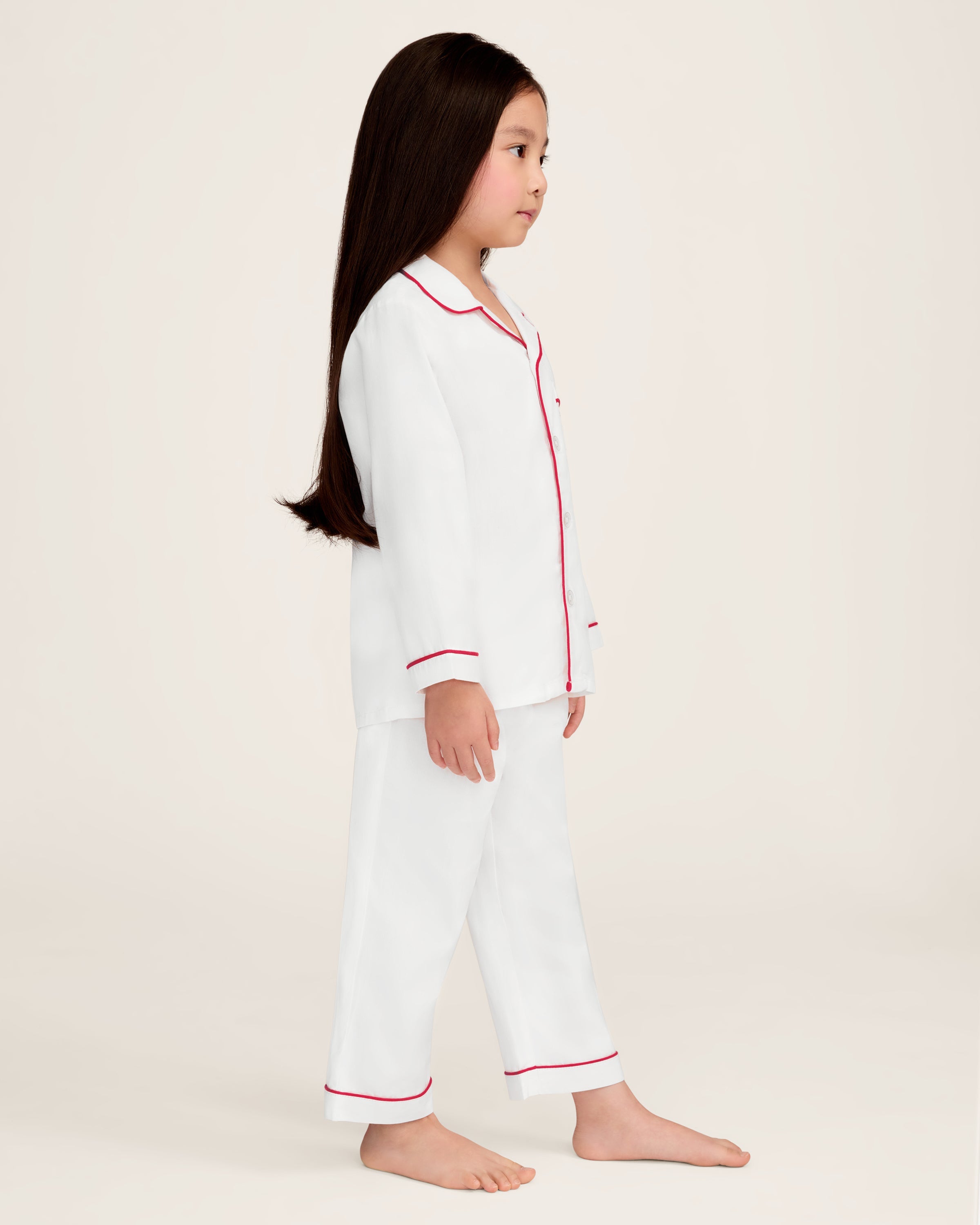 Twill Pajamas Set | White