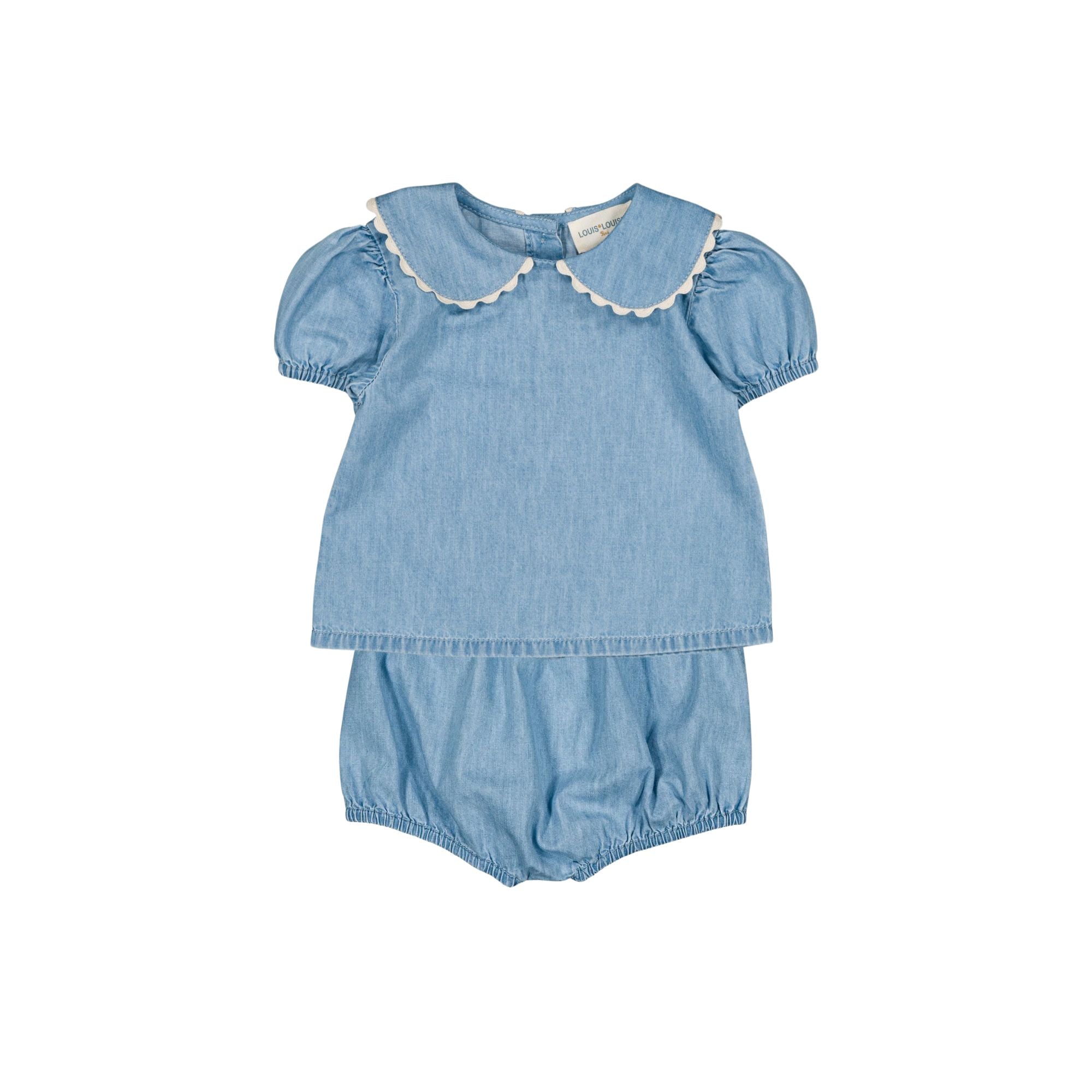 Maybe Chambray Baby Set | Light Blue